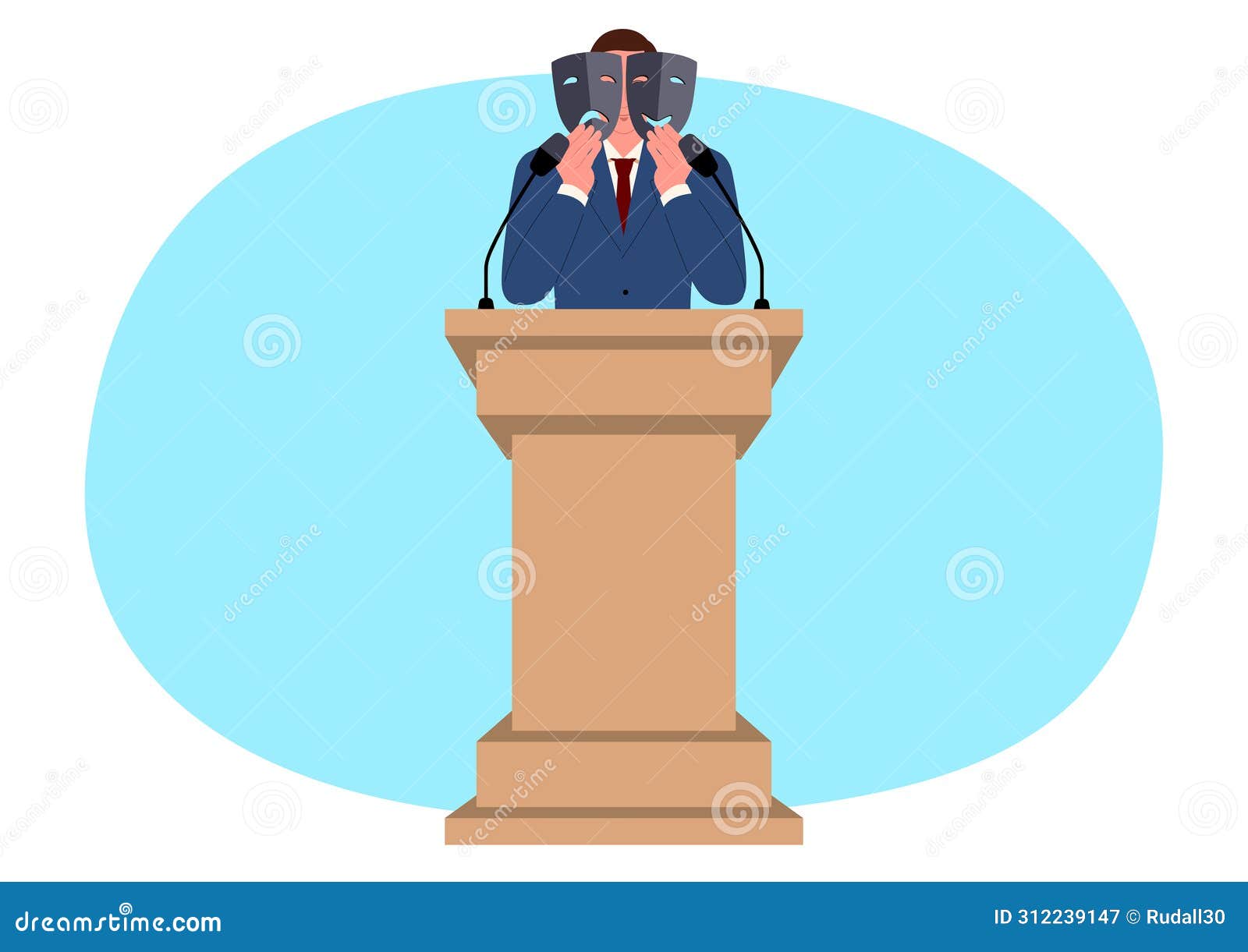 cartoon clip art man mask politician