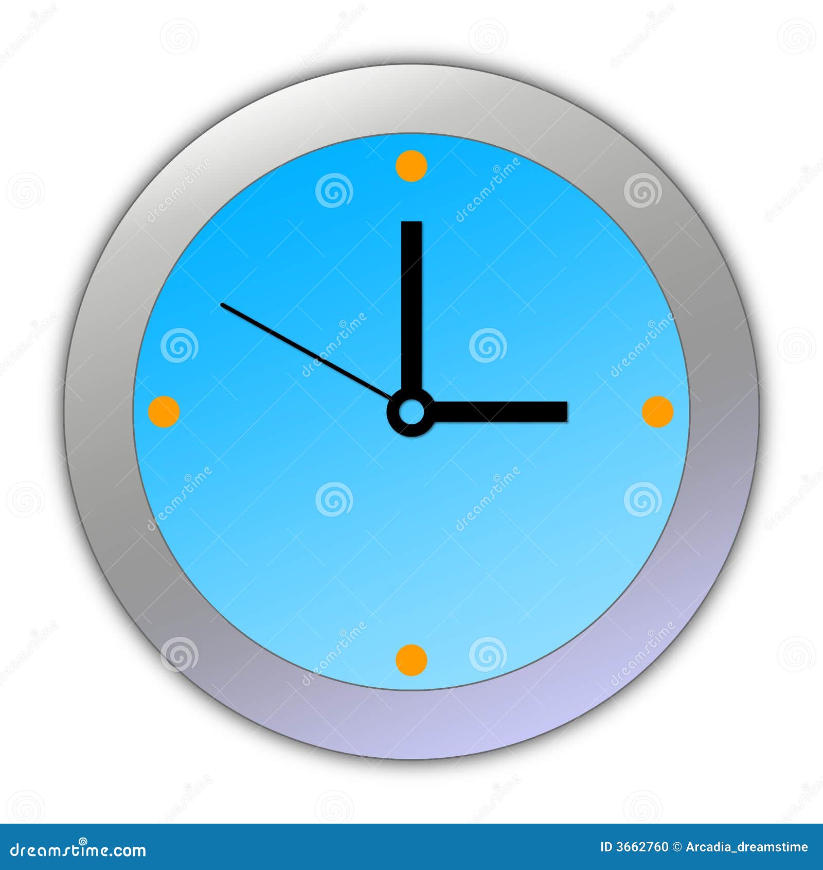 Cartoon Clock [02] stock illustration. Illustration of time - 36627601300 x 1390