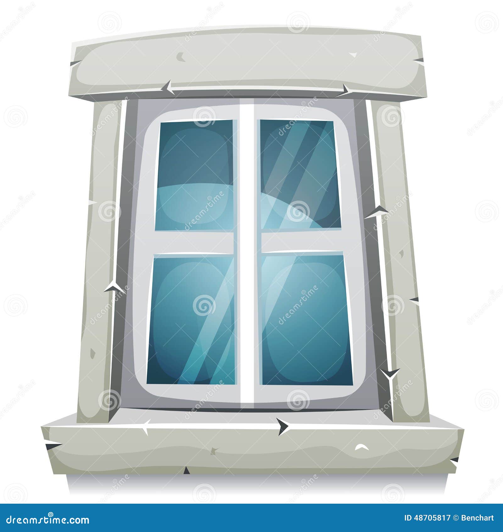 Cartoon Closed Window stock vector. Illustration of dwelling - 48705817