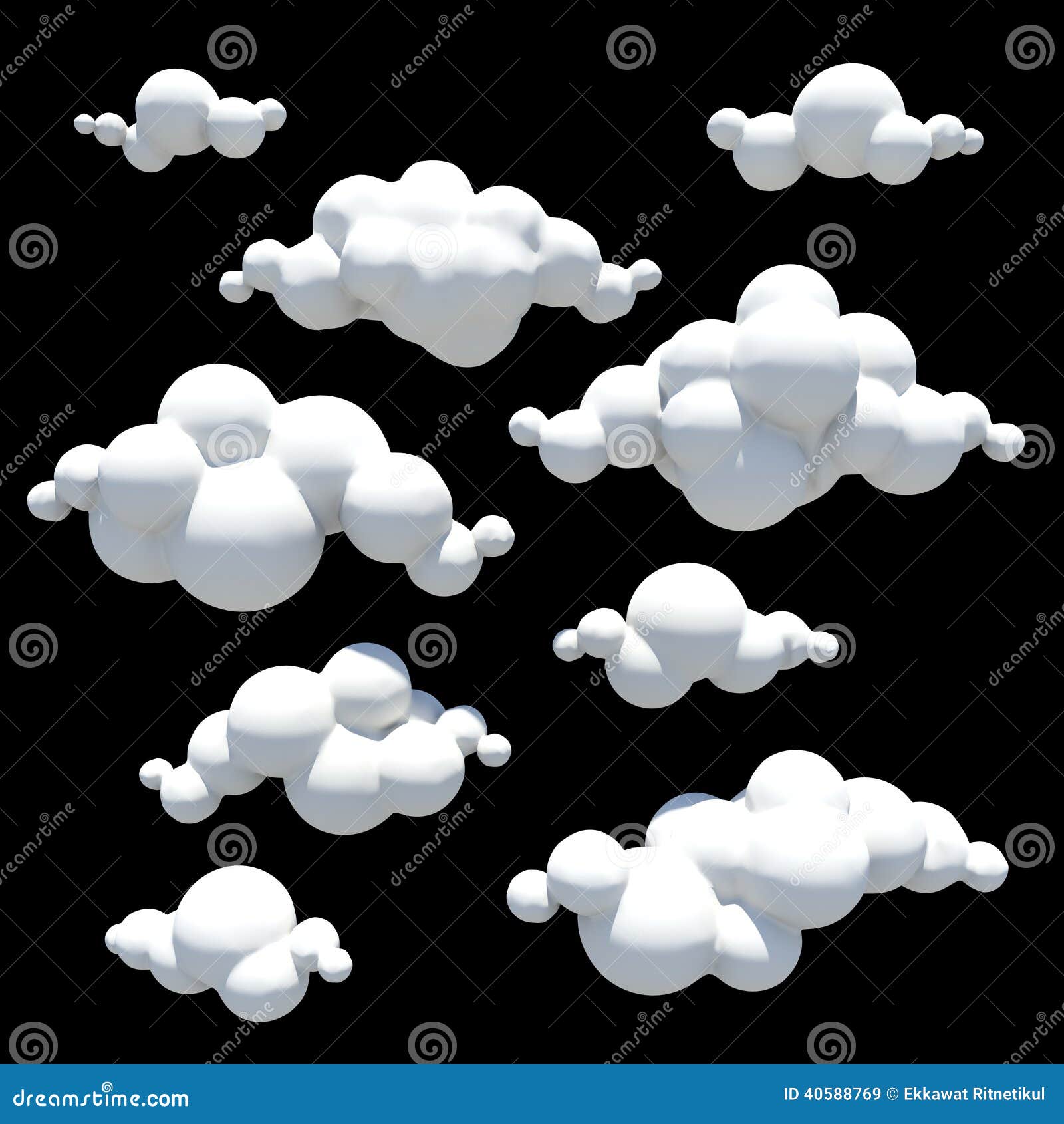 Cartoon Clouds, Design Element, PNG Transparent Ba Stock Image -  Illustration of object, climate: 40588769