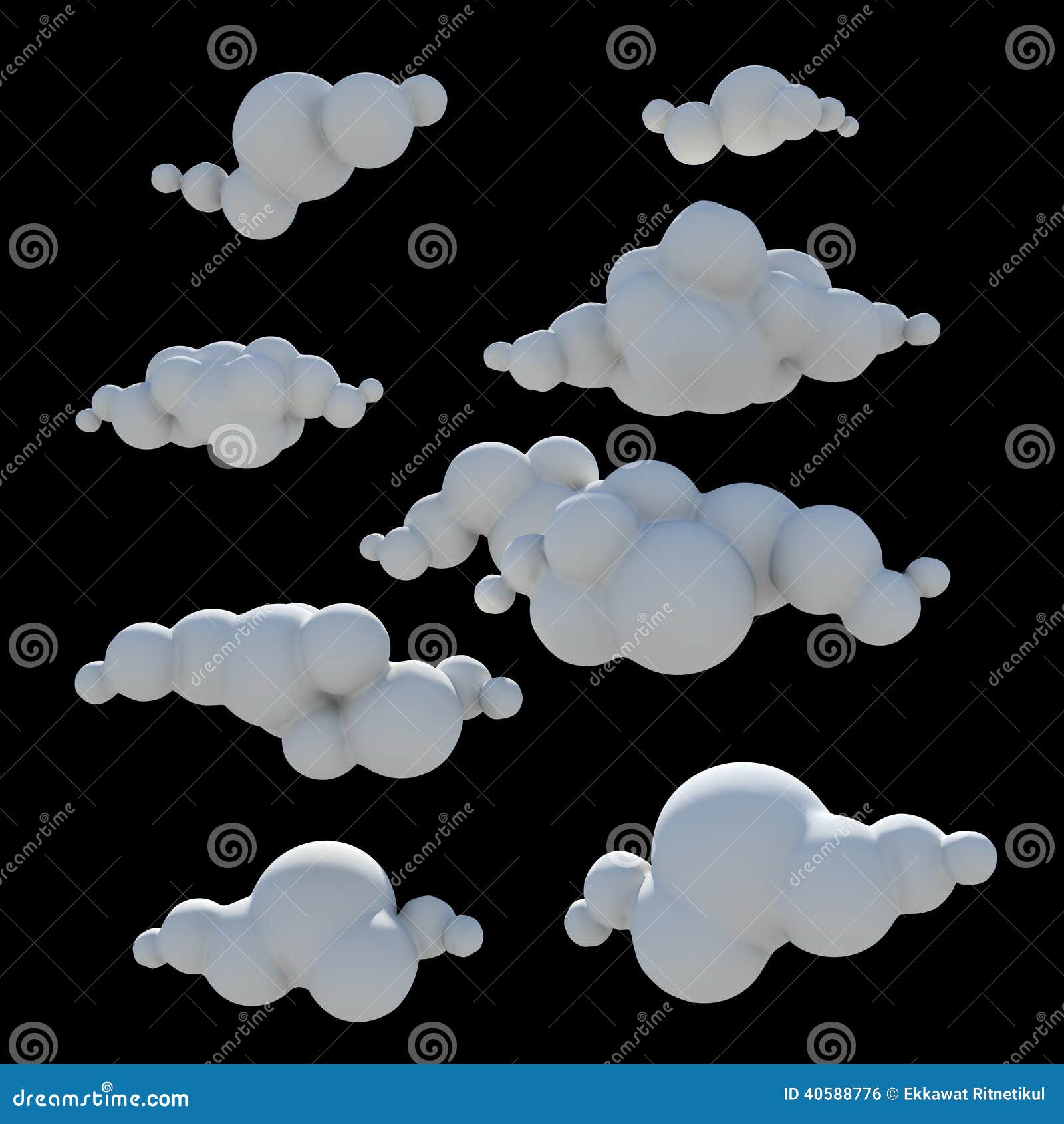 Cartoon Clouds, Design Element, PNG Transparent Background Stock Photo -  Illustration of blue, light: 40588776