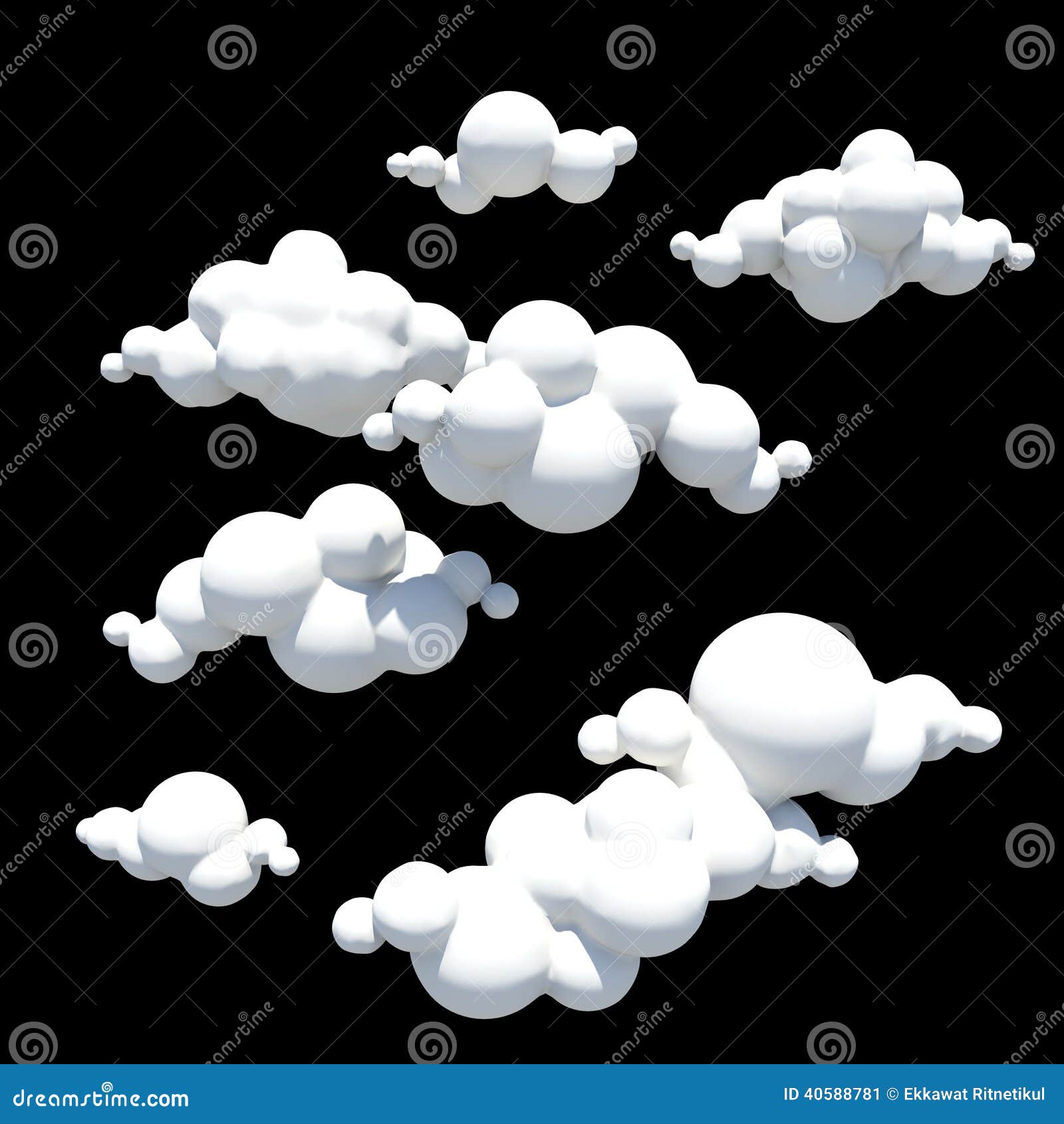 Cartoon Clouds, Design Element, PNG Transparent Background Stock Image -  Illustration of clear, cloud: 40588781