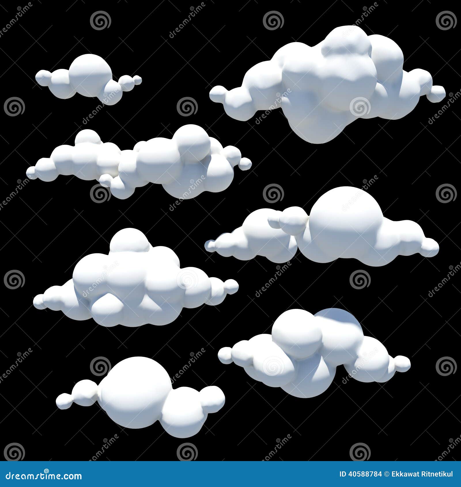 Cartoon Clouds, Design Element, PNG Transparent Background Stock Photo -  Illustration of cloudy, pattern: 40588784