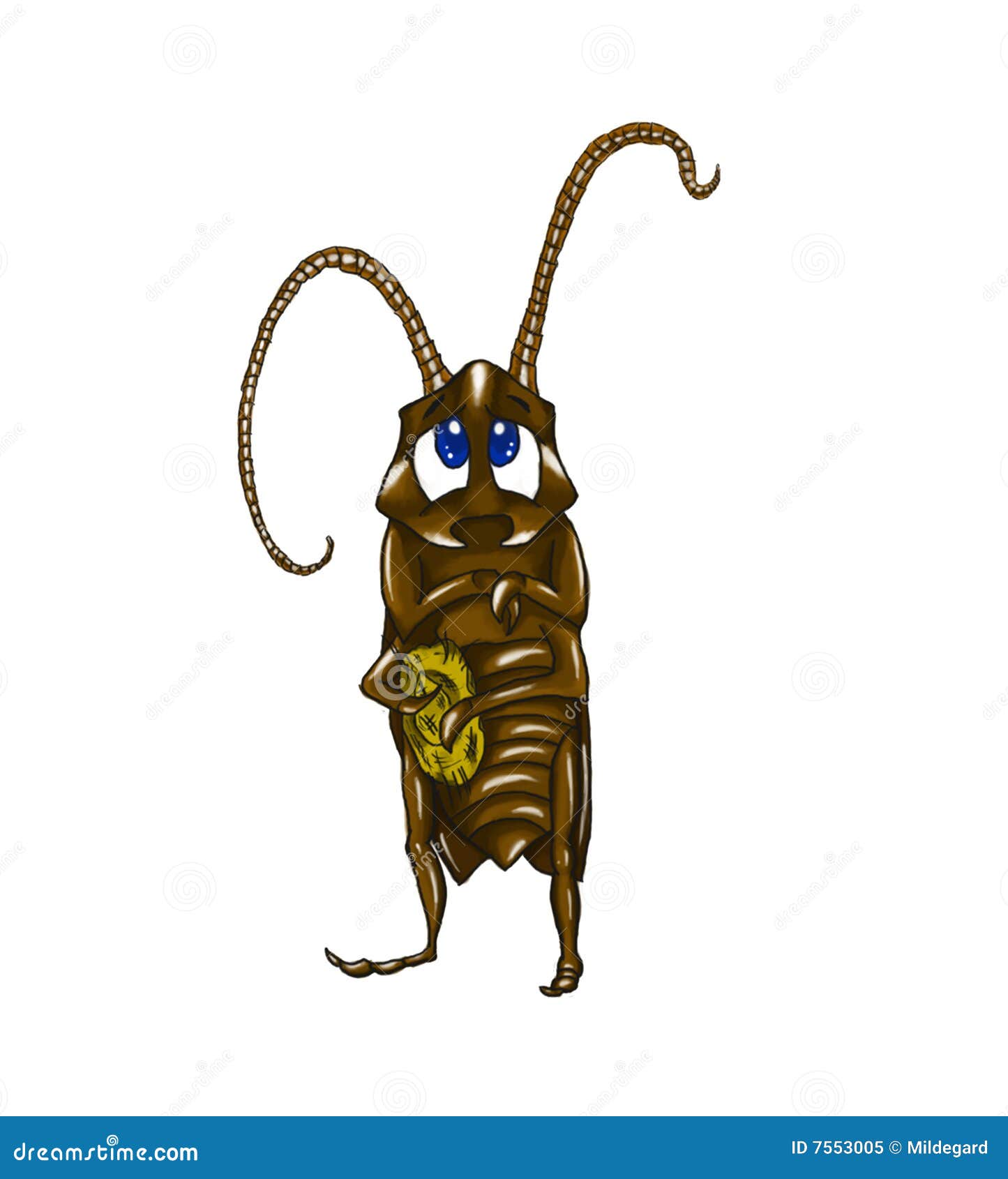 Cartoon cockroach stock illustration. Illustration of drawn - 7553005