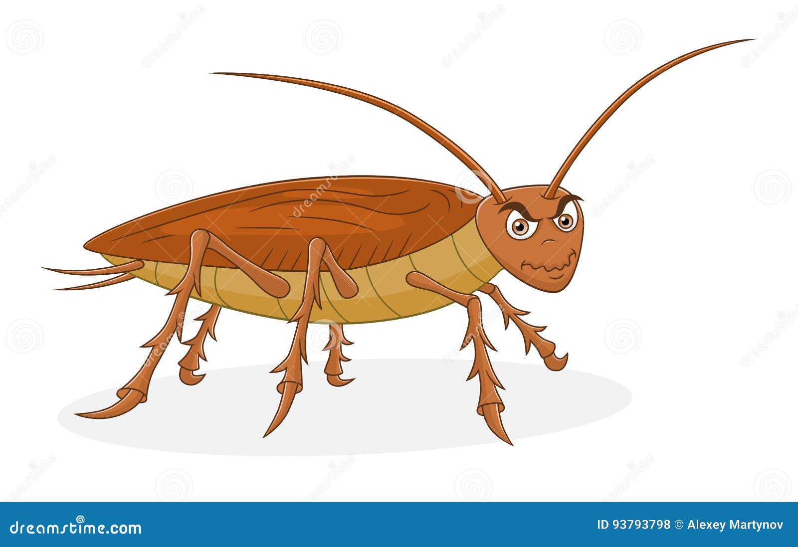 Cartoon cockroach stock vector. Illustration of dirty - 93793798