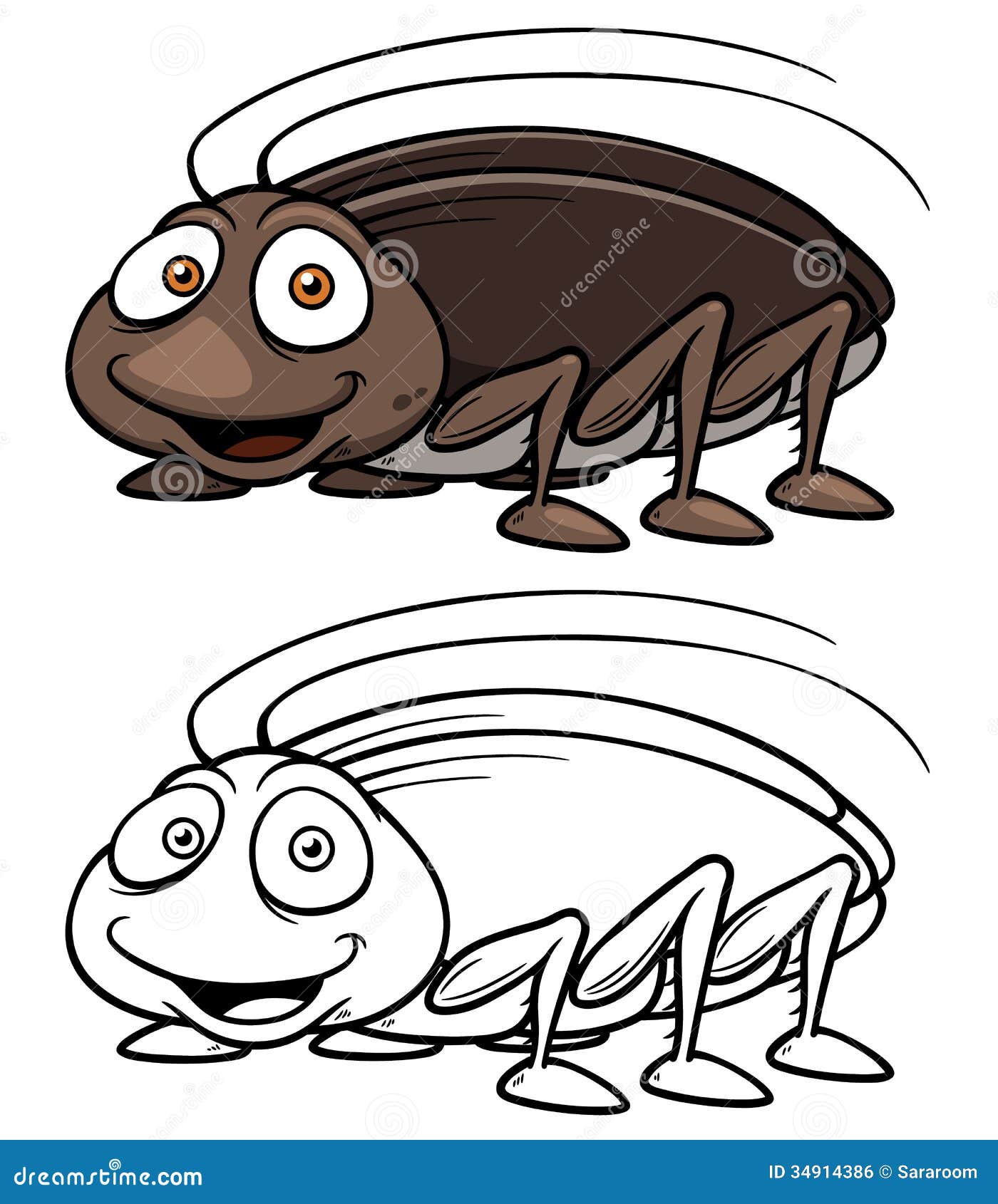 Cartoon cockroach st