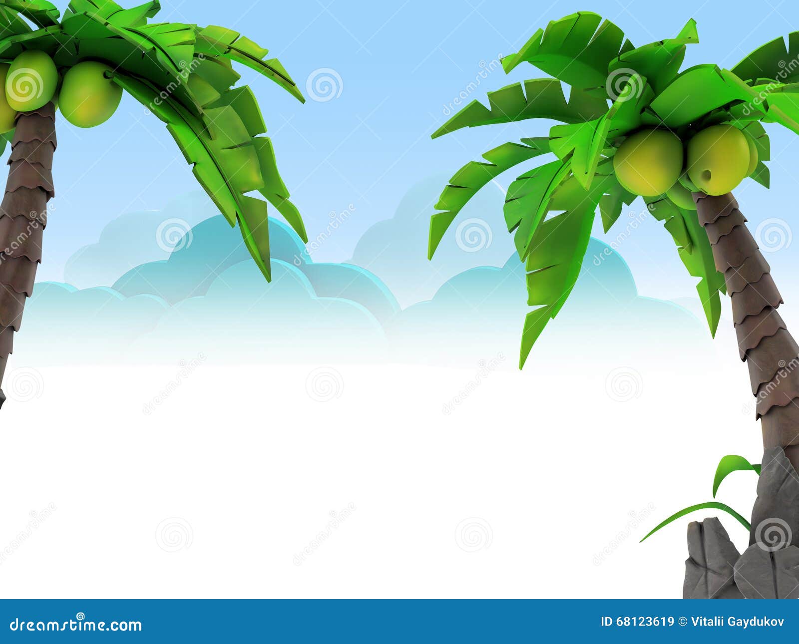 Cartoon coconut palm stock illustration. Illustration of background - 68123619 Cartoon coconut palm stock illustration. Illustration of background - 68123619
