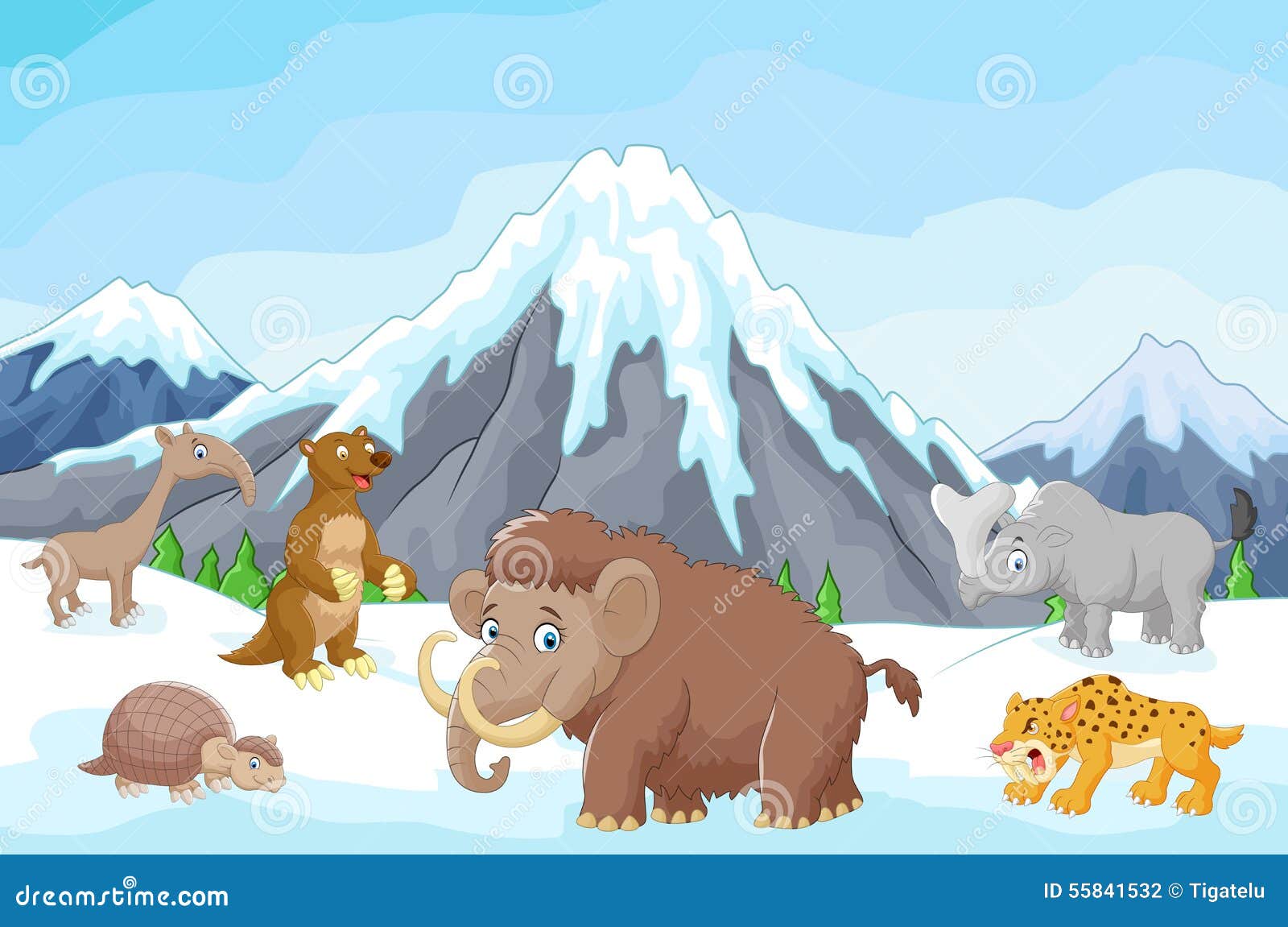 Cartoon Collection Ice Age Animals Stock Vector - Illustration of saber, antiquity: 55841532 Cartoon Collection Ice Age Animals Stock Vector - Illustration of saber, antiquity: 55841532