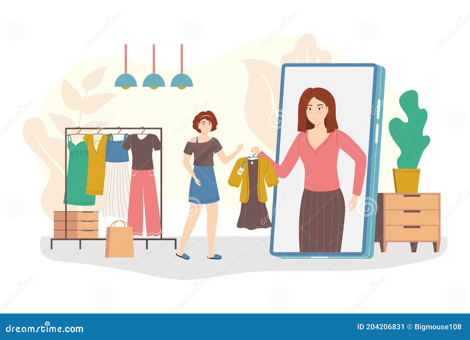 Cartoon Color Character Person Woman Personal Stylist Online