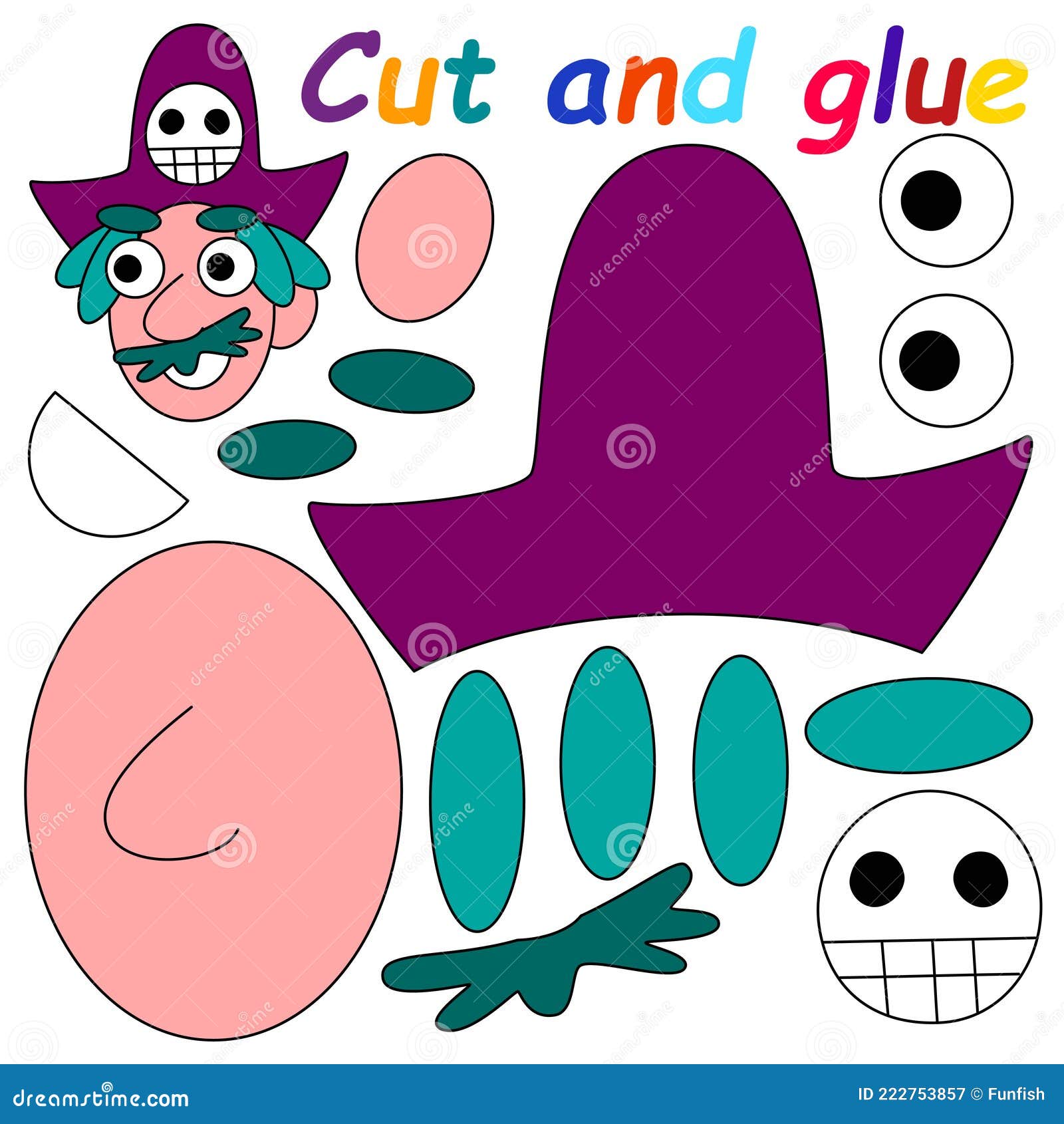 Colorful Pirate Illustration For Kids Coloring Book Stock Photography ...