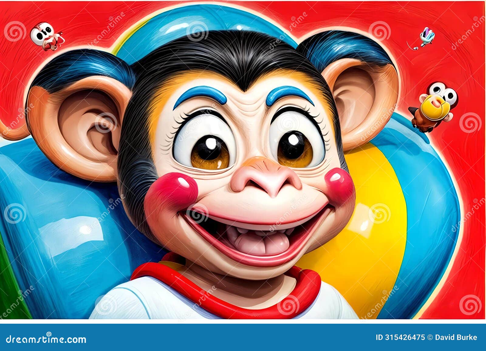 cartoon comic smile furry fun face carnival circus clown child play