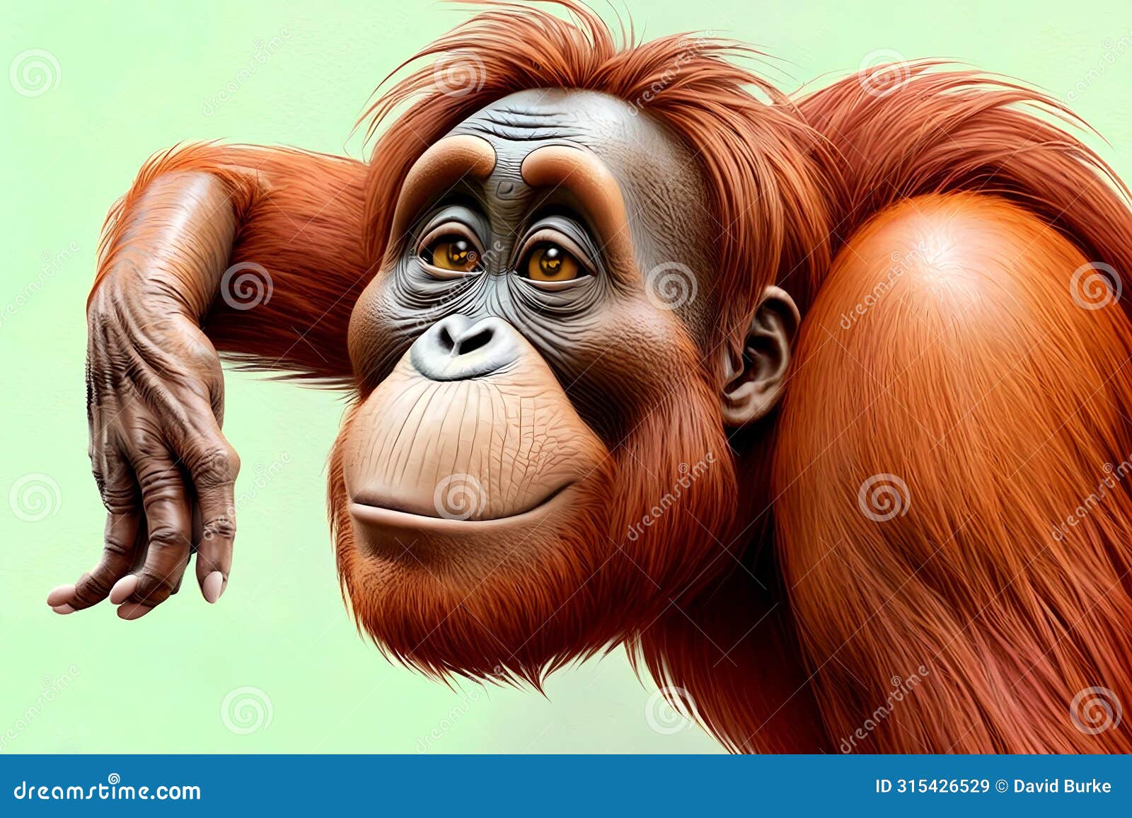 cartoon comic smile orangutan primate entertainer creature face entertainment