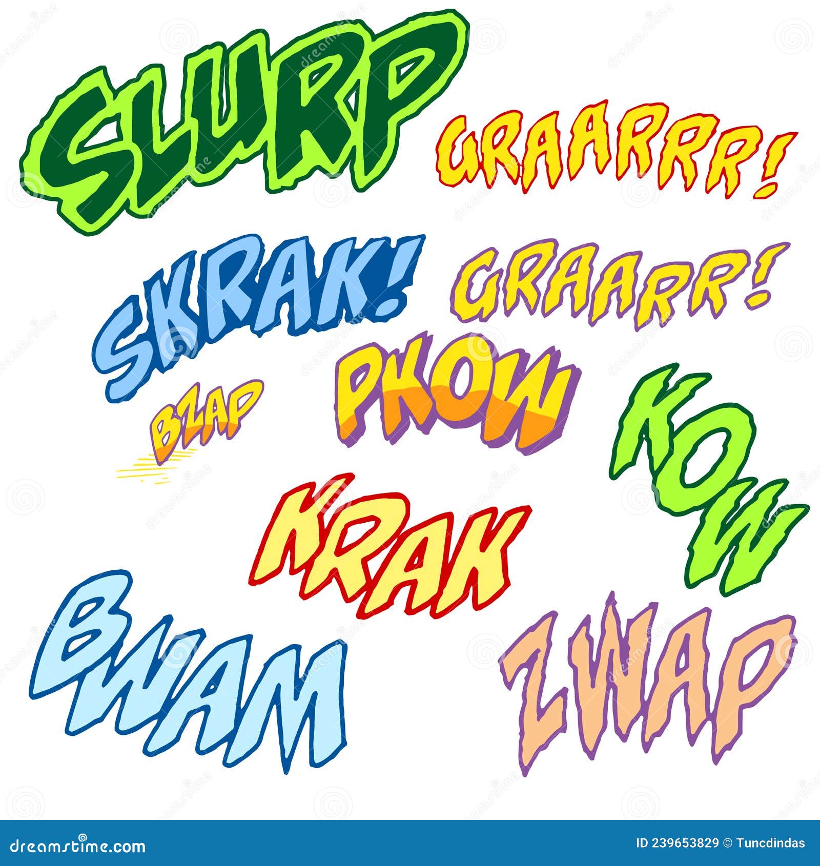 Cartoon Comic Sound Effects Stock Vector Illustration of explode