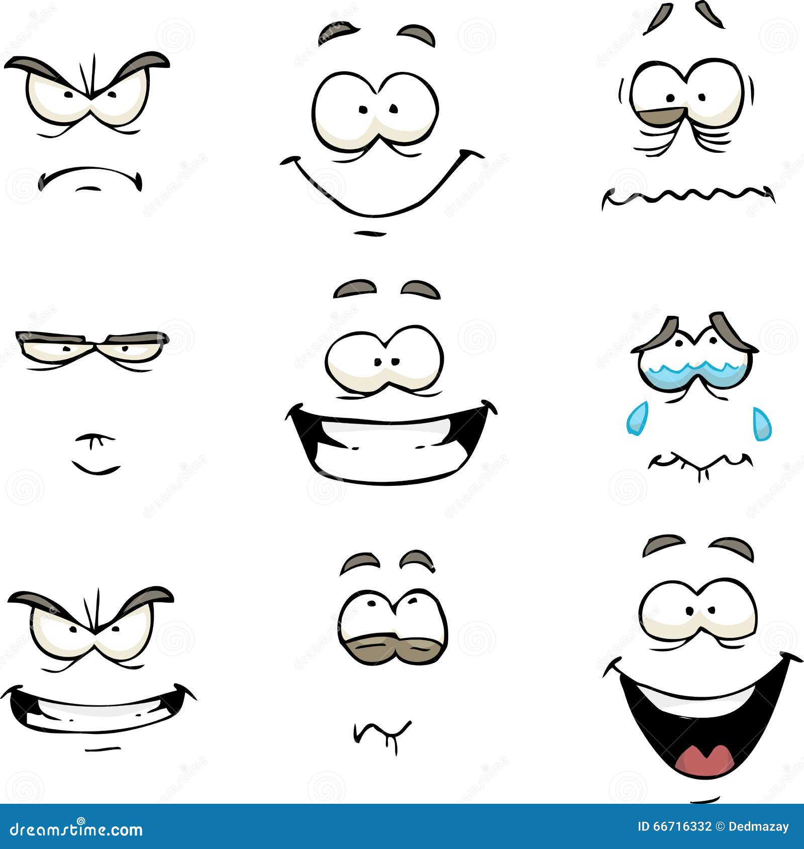 Cartoon Face Parts Vector Illustration | CartoonDealer.com #12844492