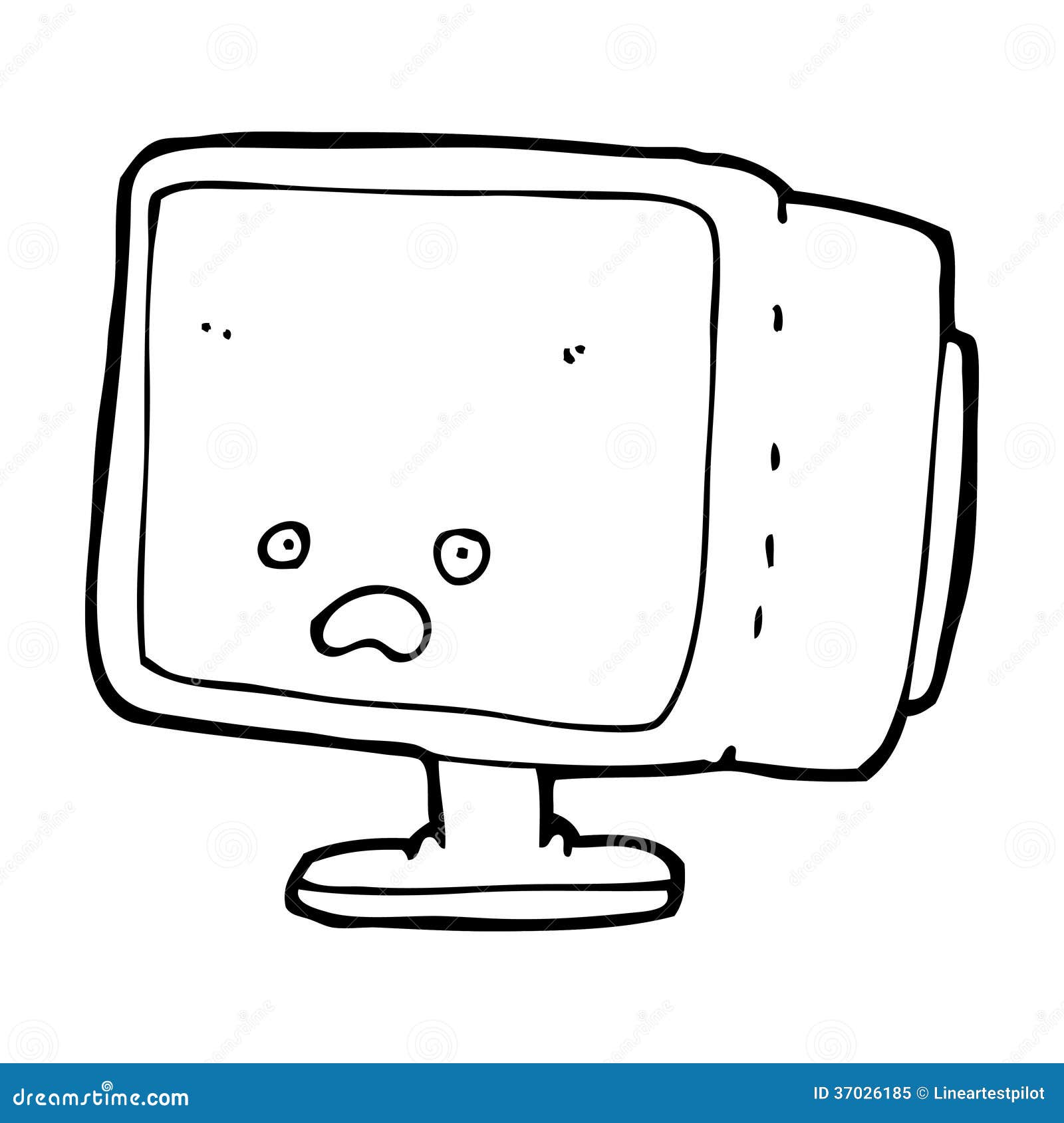 Cartoon computer screen stock illustration. Illustration of clip - 37026185