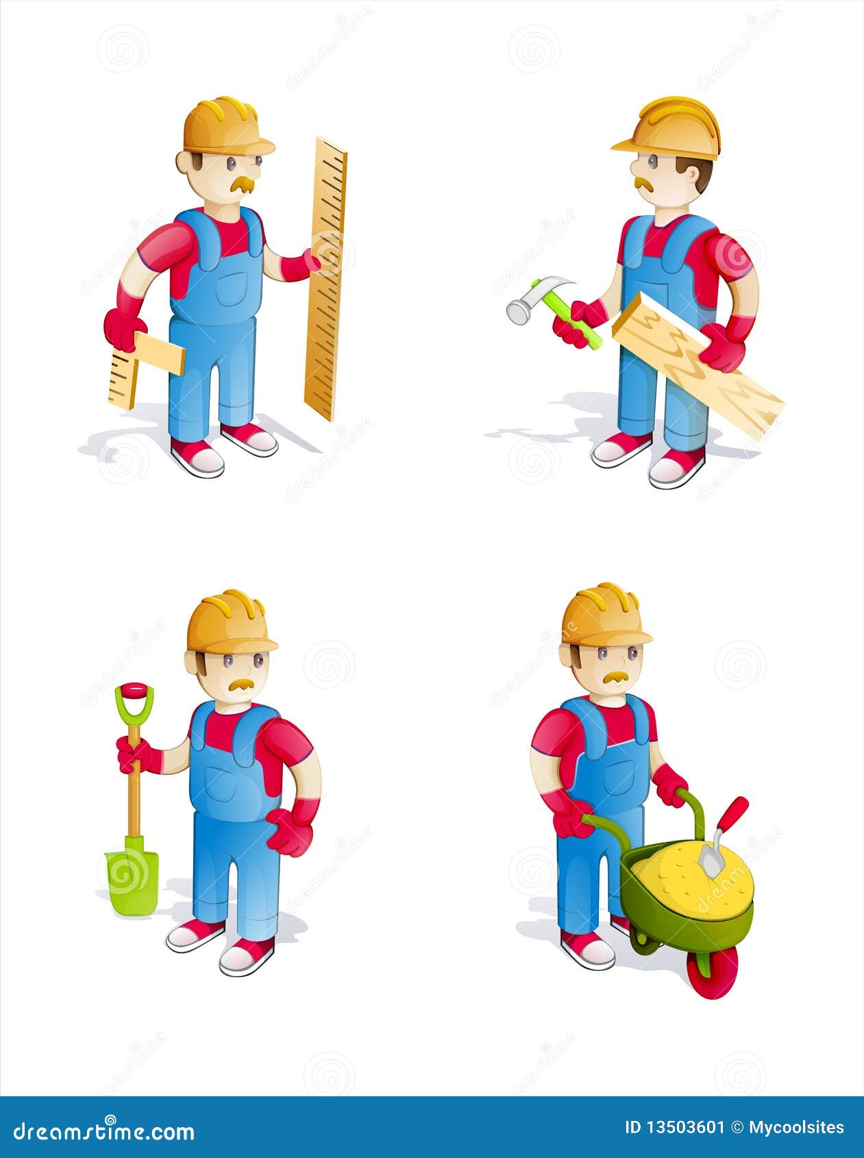 Cartoon Construction Workers Stock Illustration - Illustration of repair,  toon: 13503601
