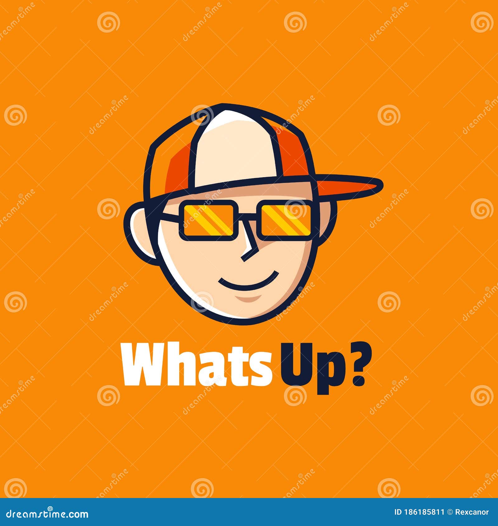 Cool Cartoon Boy Head Wear Cap and Eyeglasses Logo Design Stock Vector -  Illustration of handsome, geek: 186185811