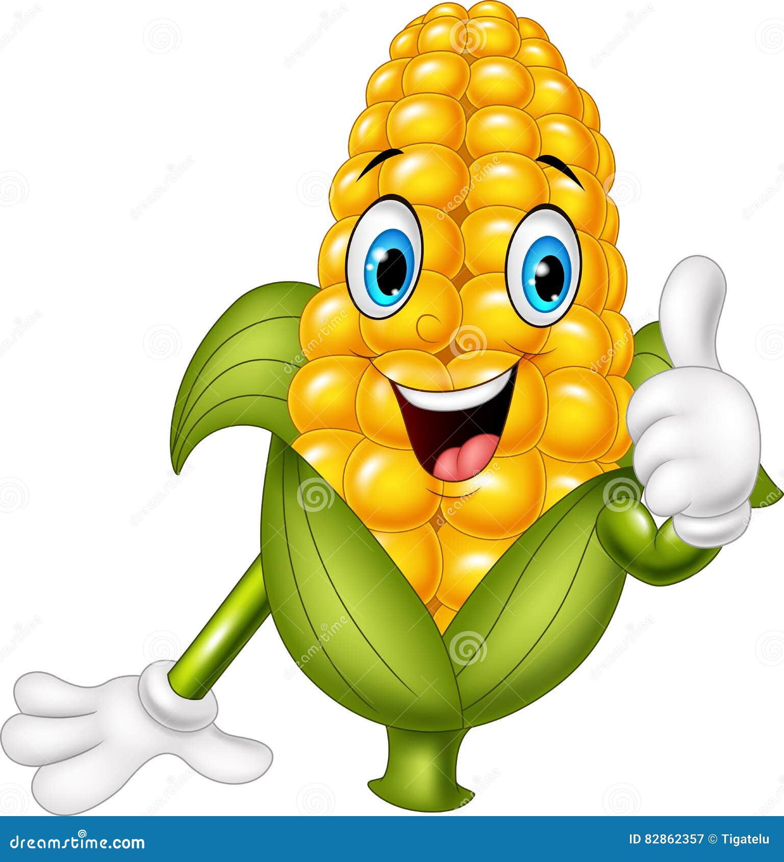 cartoon corn giving thumbs up