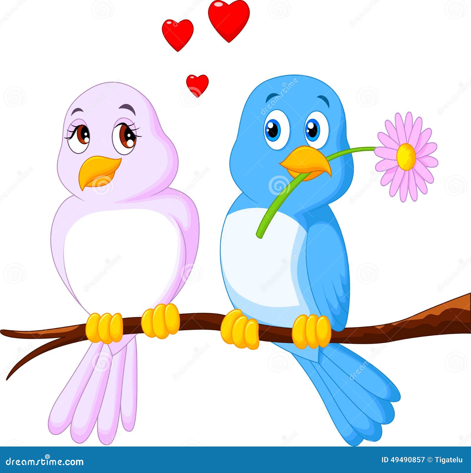 Cartoon Couple Bird on a Branch Stock Vector - Illustration of comic, happiness: 49490857 Cartoon Couple Bird on a Branch Stock Vector - Illustration of comic, happiness: 49490857