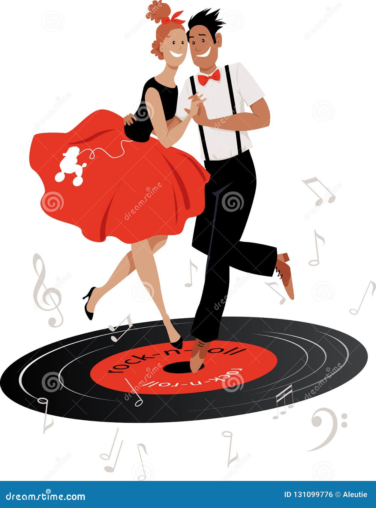 Dancing in the 50th stock vector. Illustration of coast - 131099776