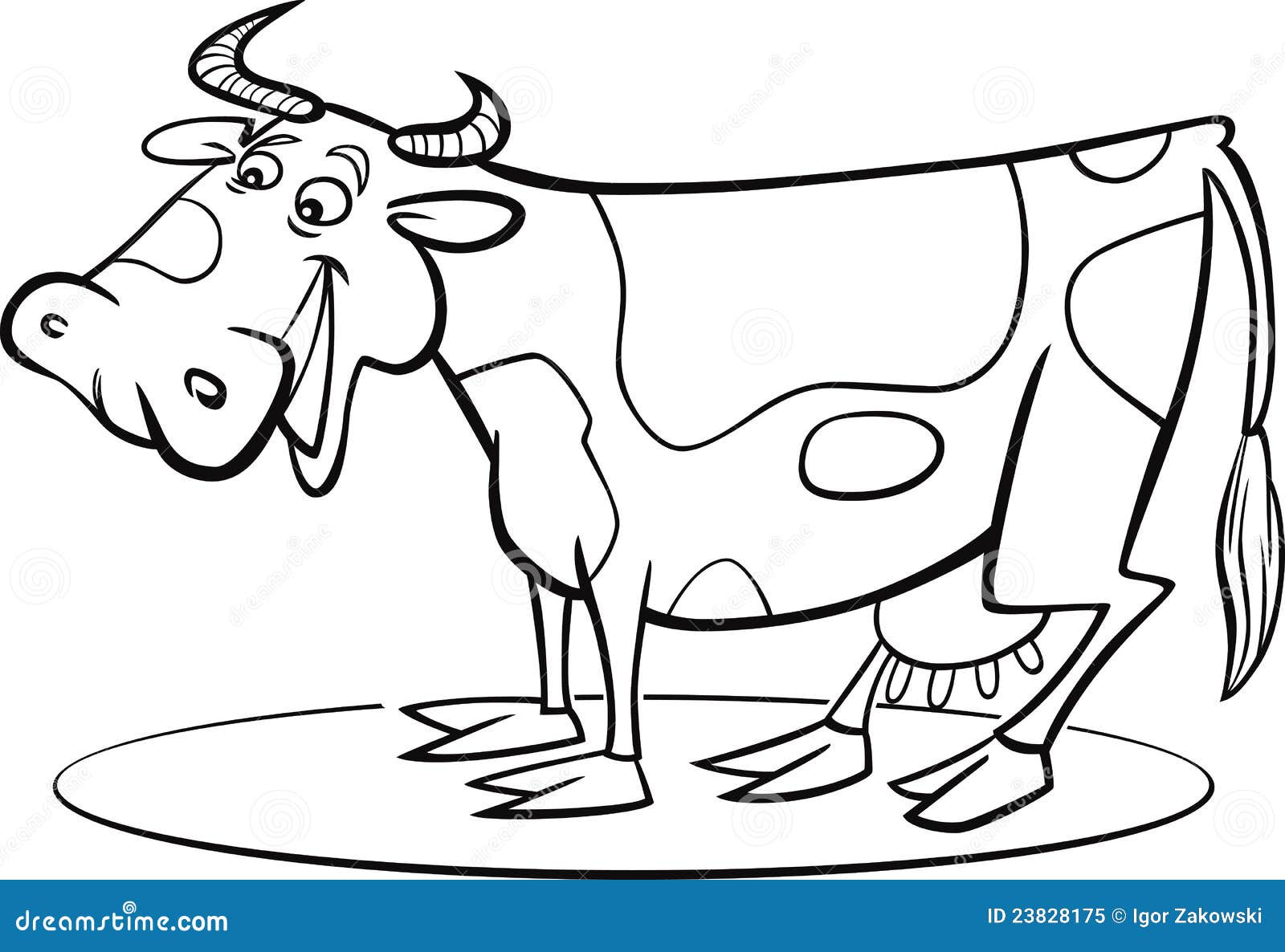 Cartoon Cow Coloring Page Royalty Free Stock Photo Image 