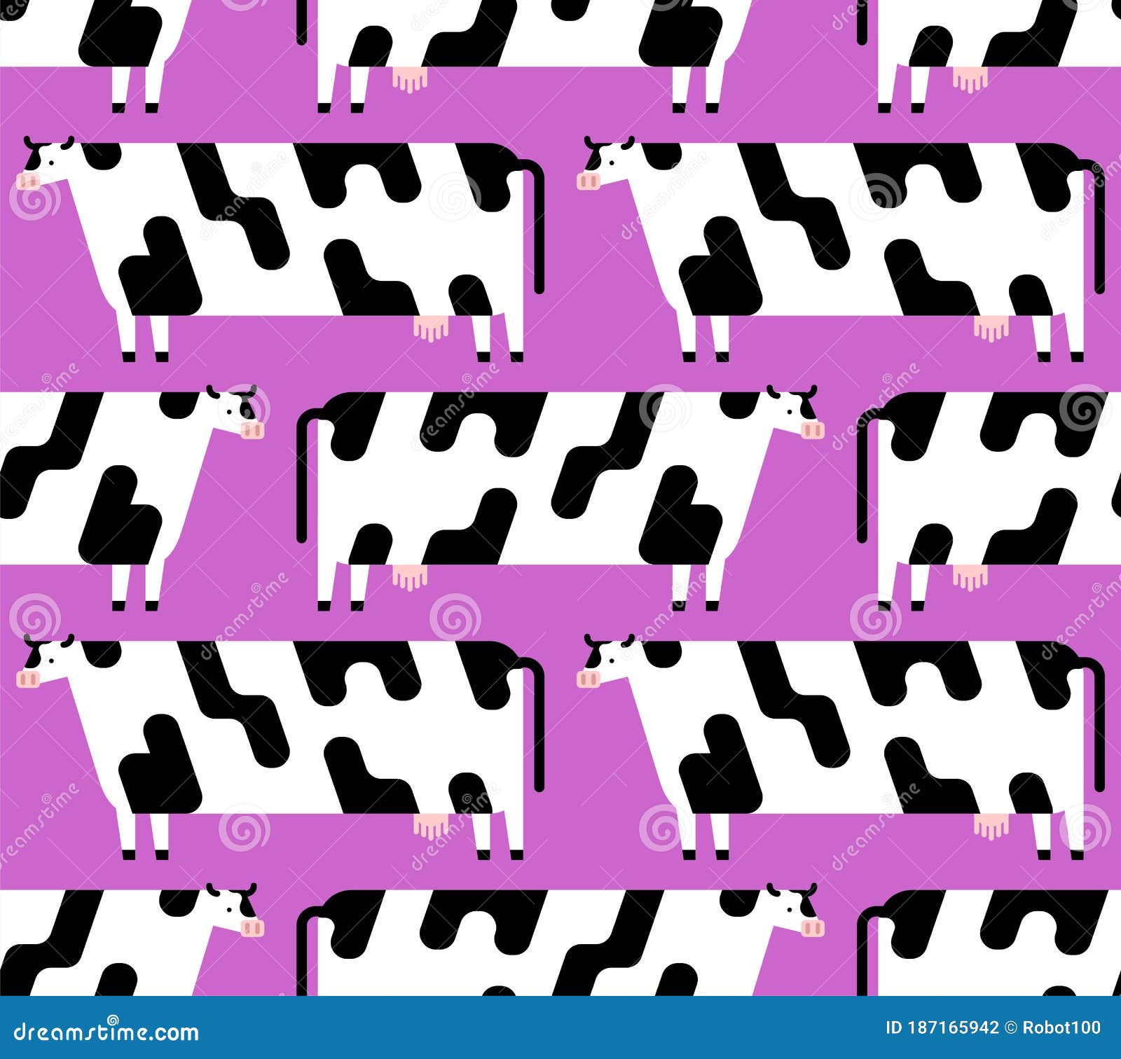 Download Cartoon Cow Pattern Seamless. Animal Beef Background ...
