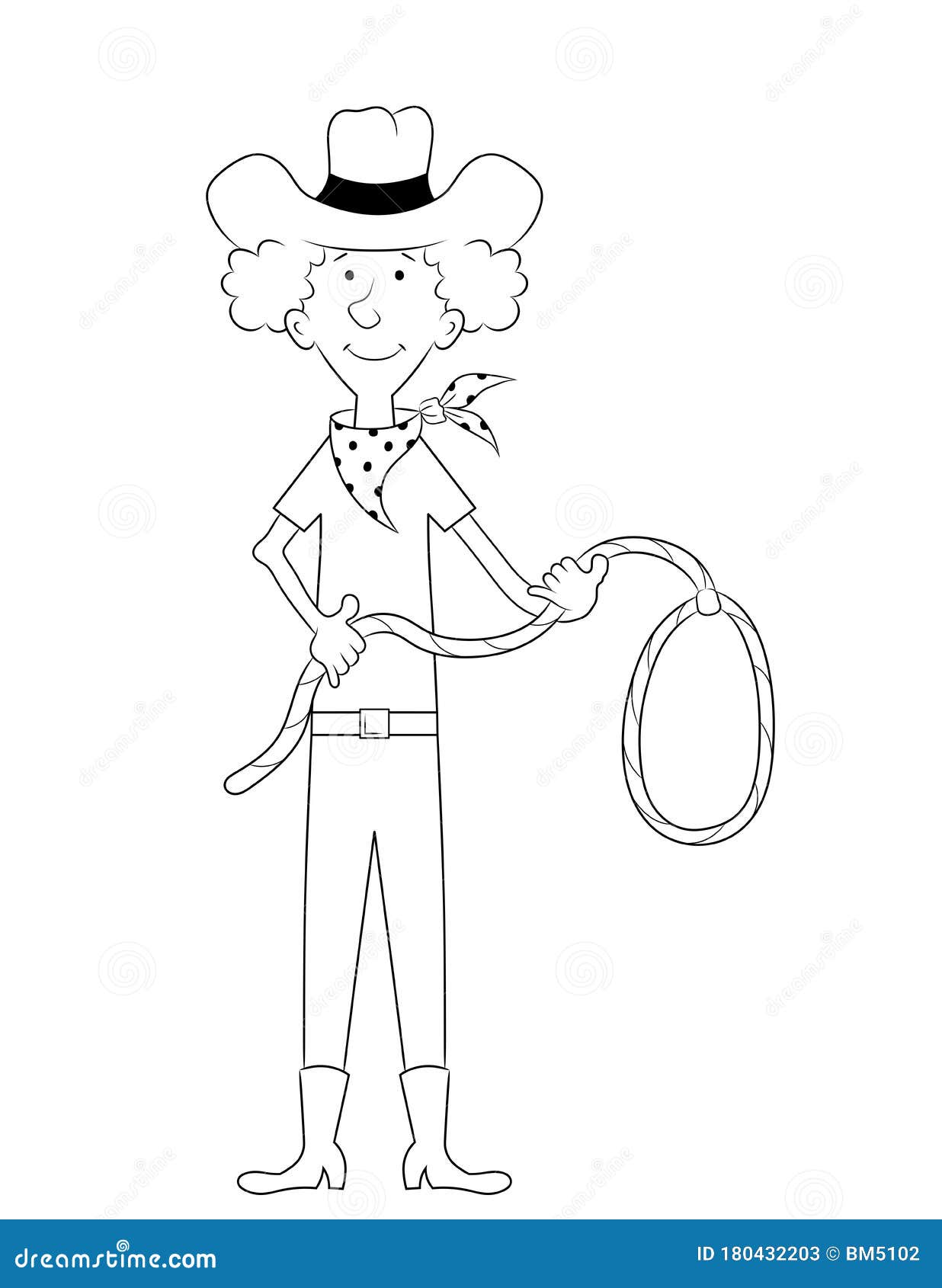 https://thumbs.dreamstime.com/z/cartoon-cowboy-lasso-outline-drawing-male-cowboy-character-hat-boots-neckerchief-lasso-his-hands-black-180432203.jpg