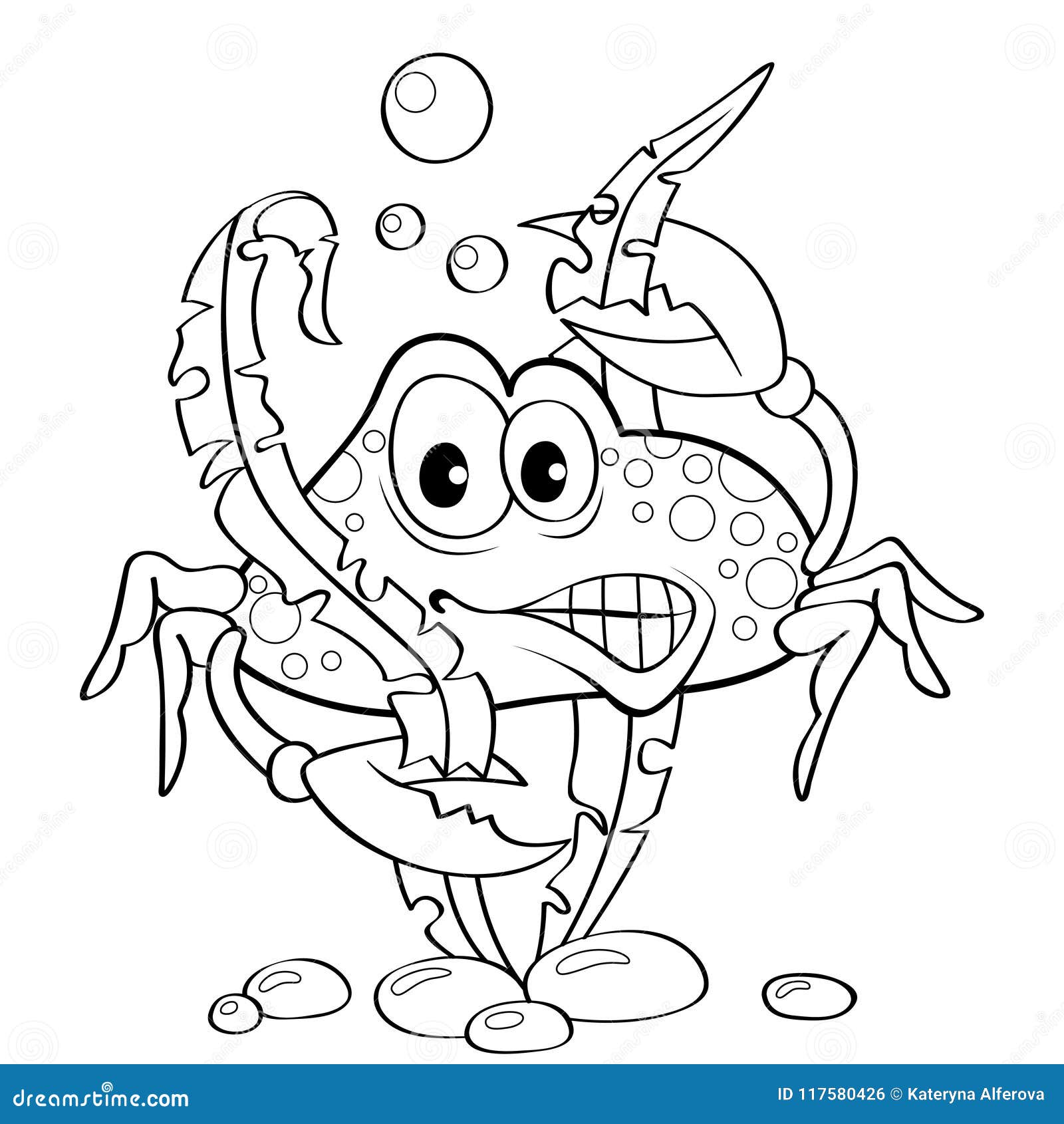 crab underwater drawing