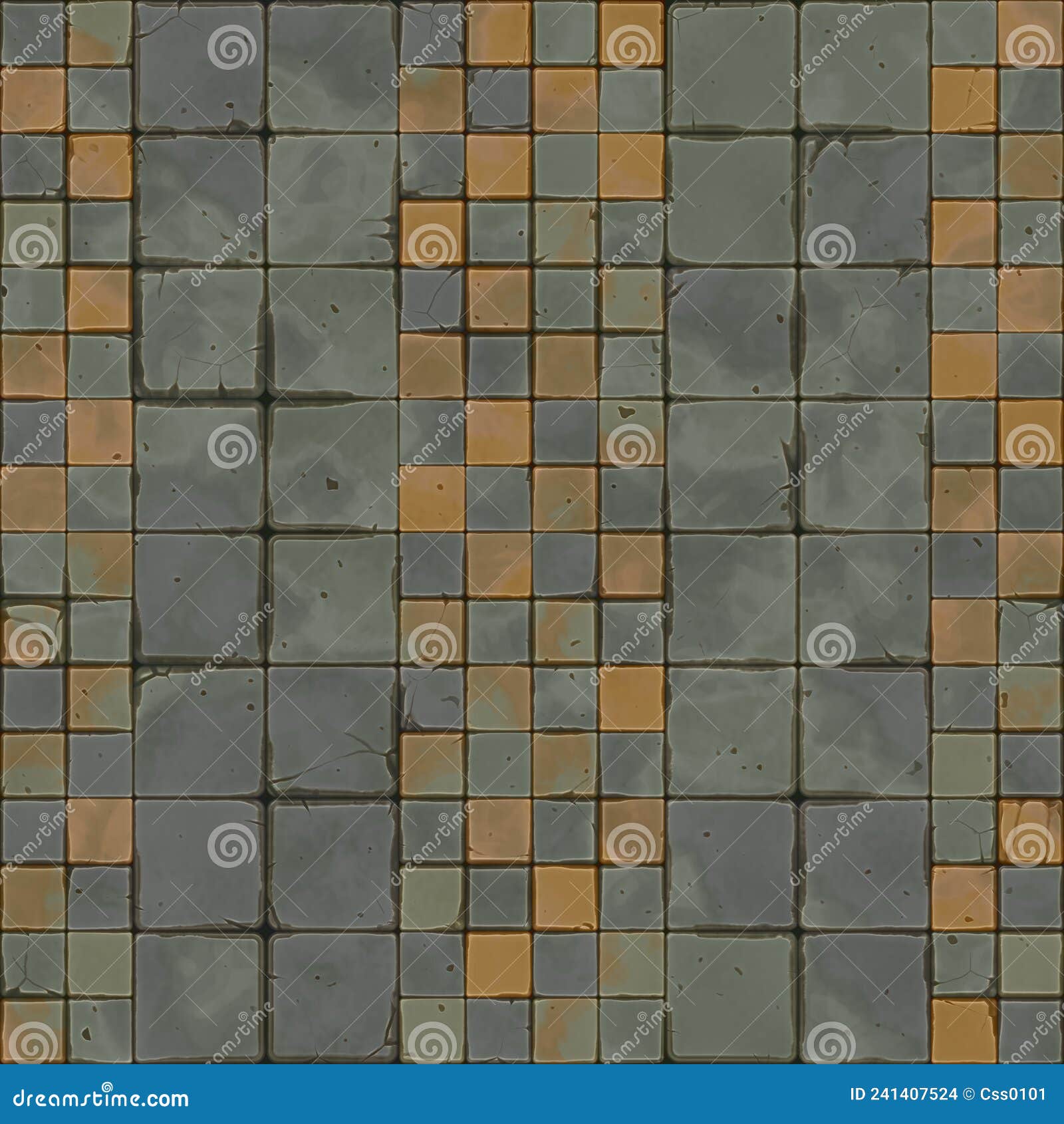 Cartoon Cracked Floor Tiles. Ground Wall Tiles Background, Ancient Old  Mosaic Stock Photo - Image of architecture, broken: 241407524