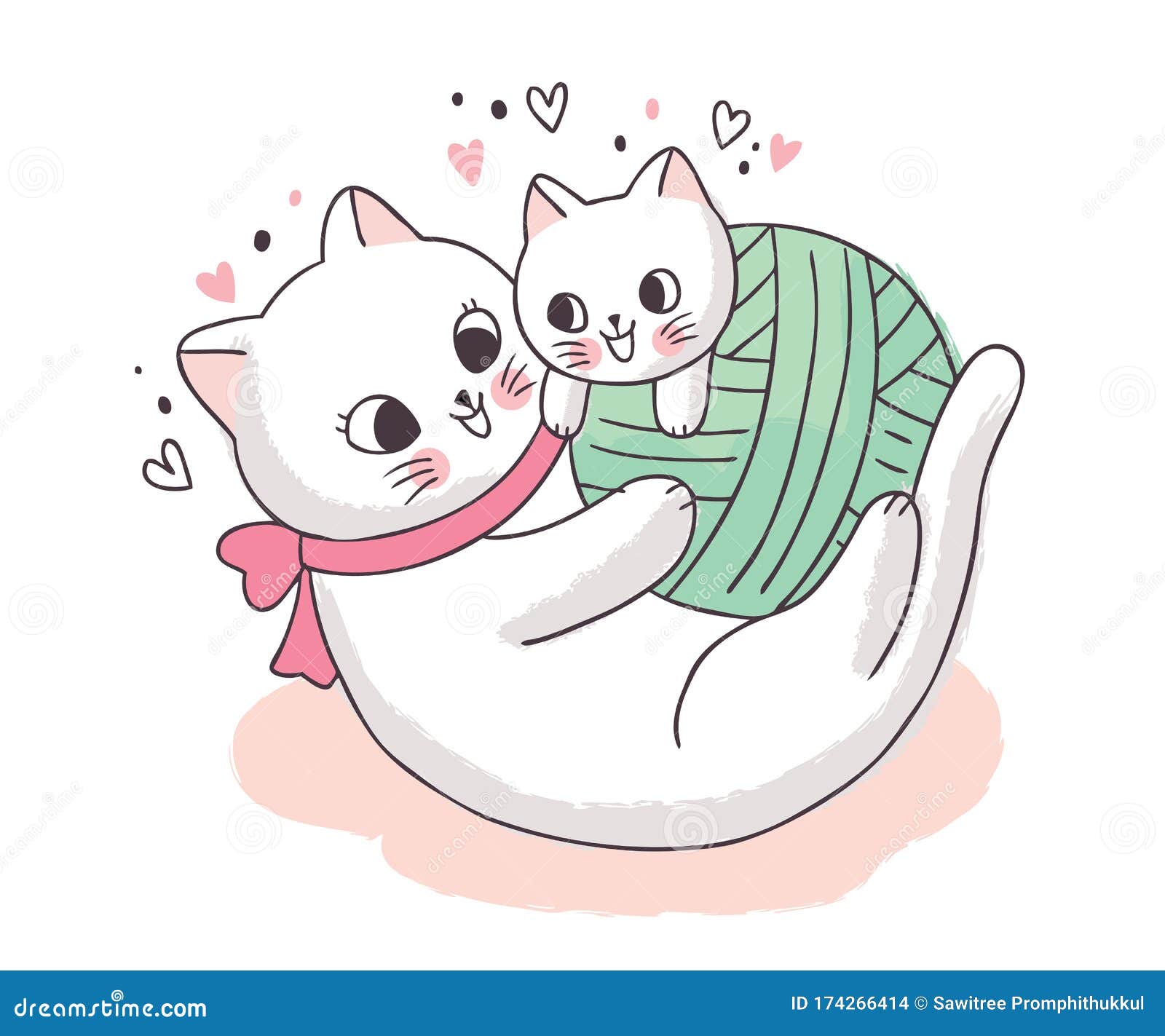Cartoon Cute Adorable Mother and Baby Cat Playing Vector. Stock Illustration - Illustration of care, happy: 174266414 Cartoon Cute Adorable Mother and Baby Cat Playing Vector. Stock Illustration - Illustration of care, happy: 174266414