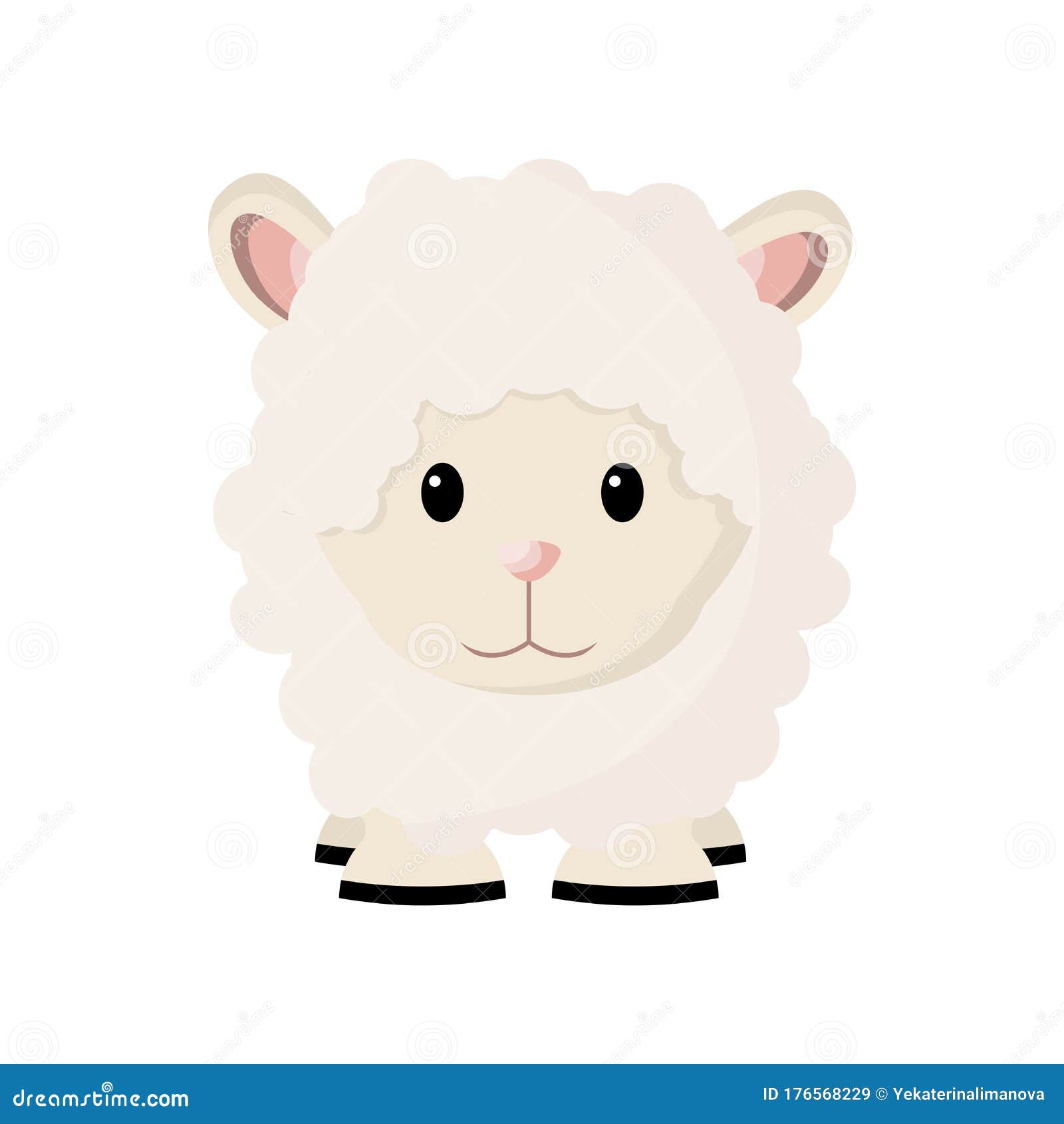 Download Cartoon cute baby sheep stock vector. Illustration of ...