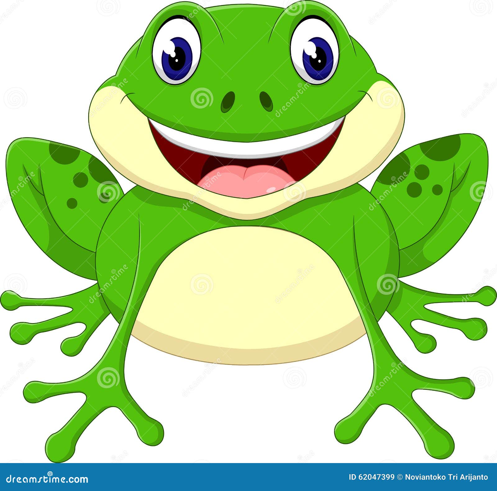 Cartoon Cute Frog Stock Vector - Image: 62047399