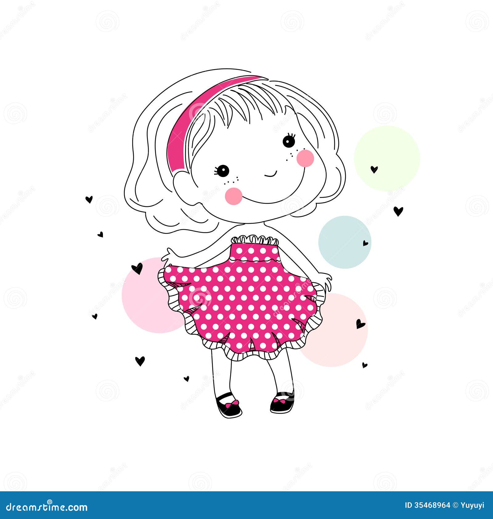  Cartoon  Cute  Little  Girl  Stock Images Image 35468964