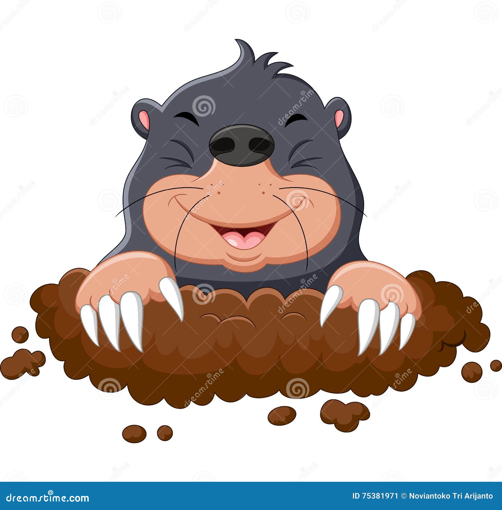 Cartoon Cute Mole Stock Vector  Image: 75381971