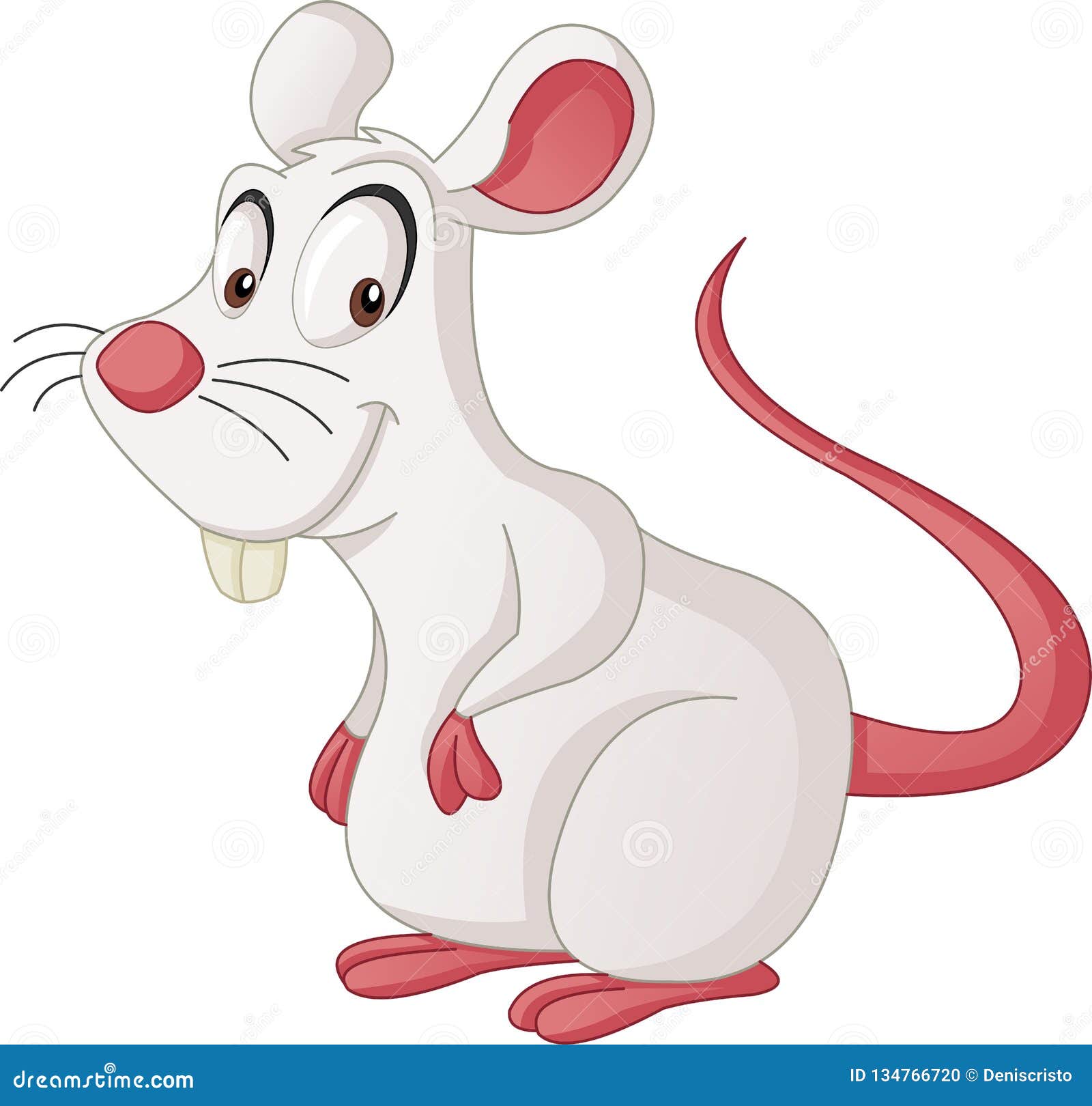 Cartoon Cute Mouse. Vector Illustration of Funny Happy Rat Stock Vector -  Illustration of cartoon, character: 134766720