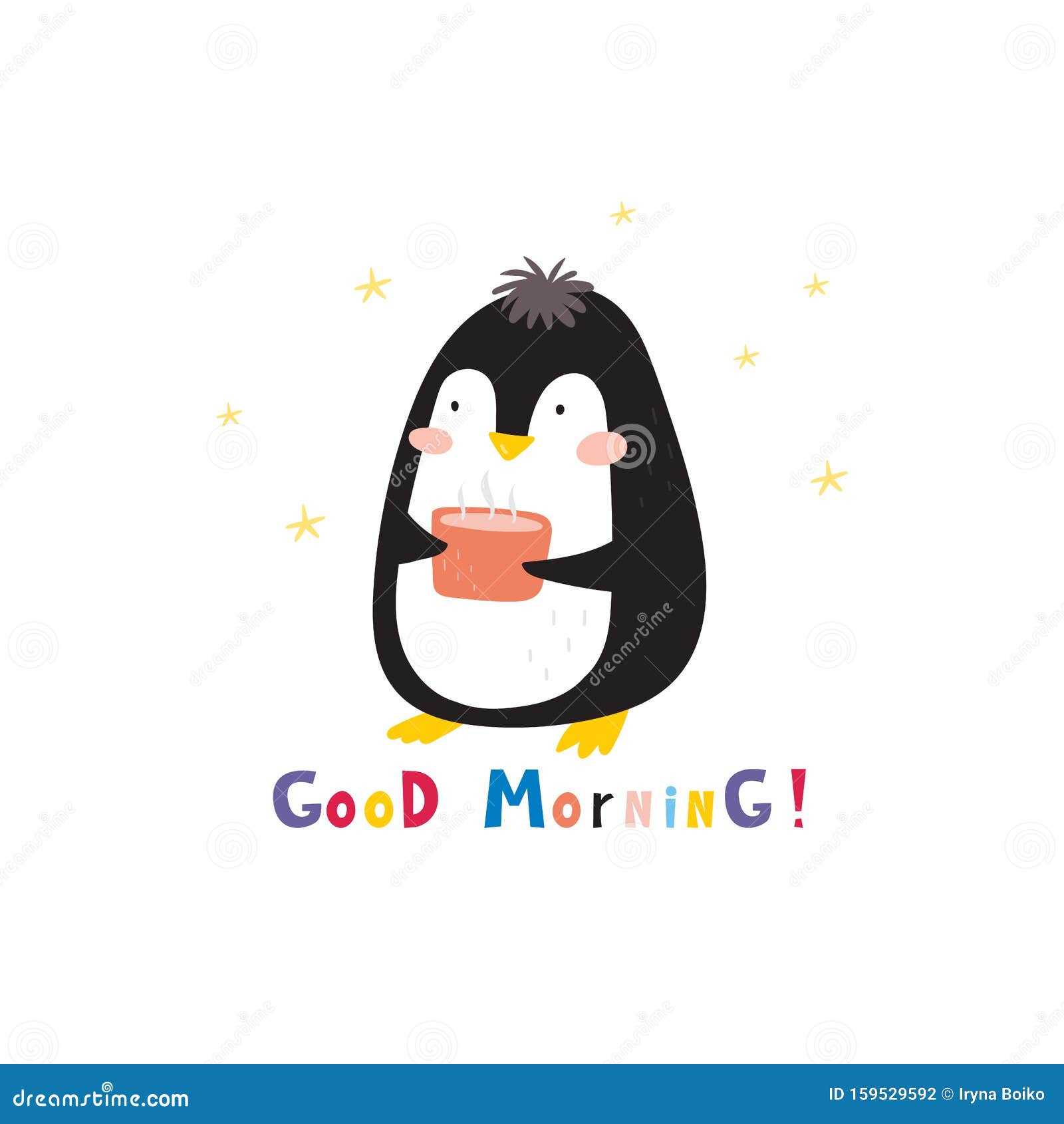 Cartoon Cute Penguins Vector Character. Christmas Print with Penguins in Hats. Good Morning Card Stock Vector - Illustration of fishing, background: 159529592 Cartoon Cute Penguins Vector Character. Christmas Print with Penguins in Hats. Good Morning Card Stock Vector - Illustration of fishing, background: 159529592