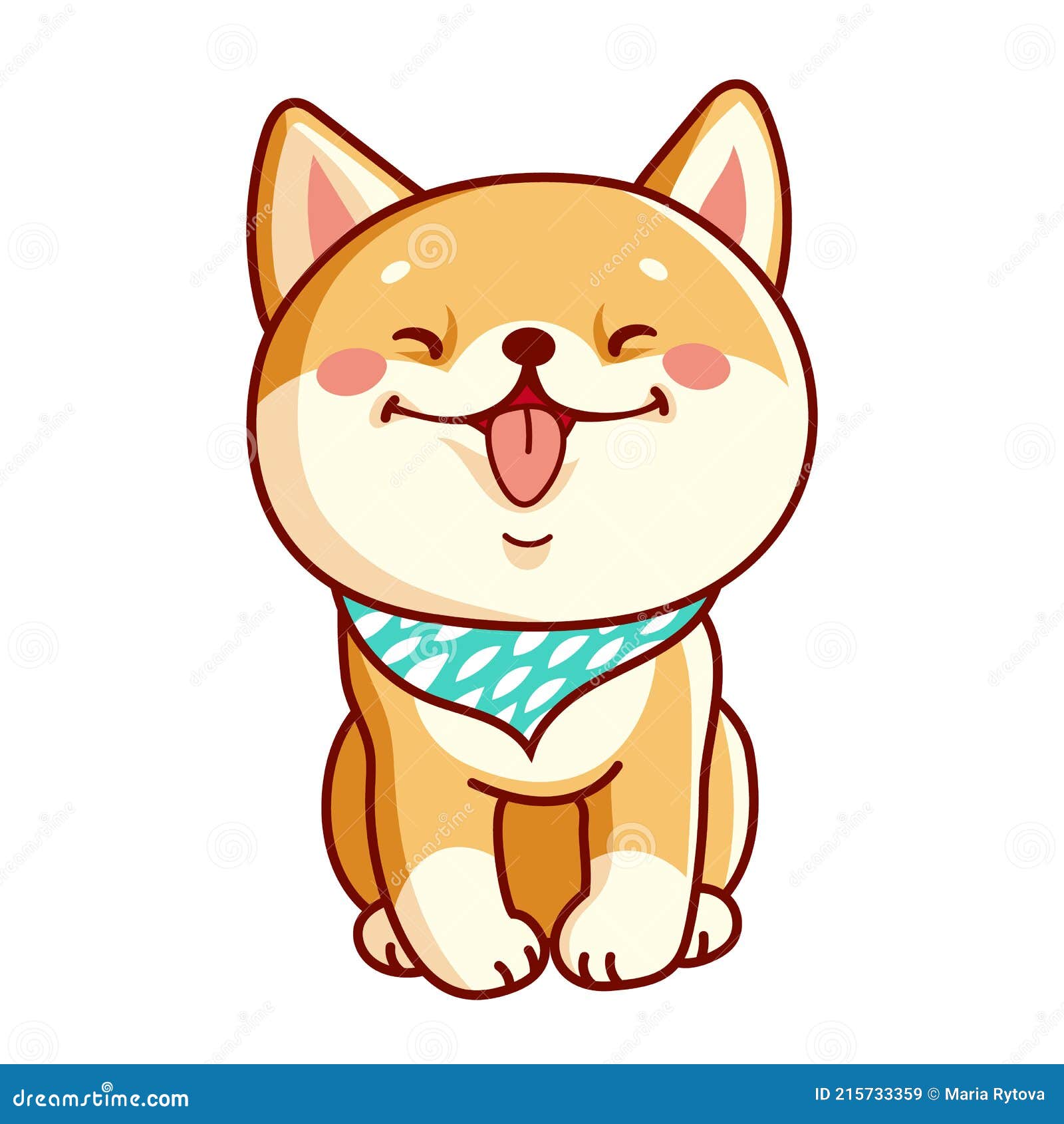 Cartoon Cute Shiba Inu, Vector Stock Vector - Illustration of cartoon,  brown: 215733359