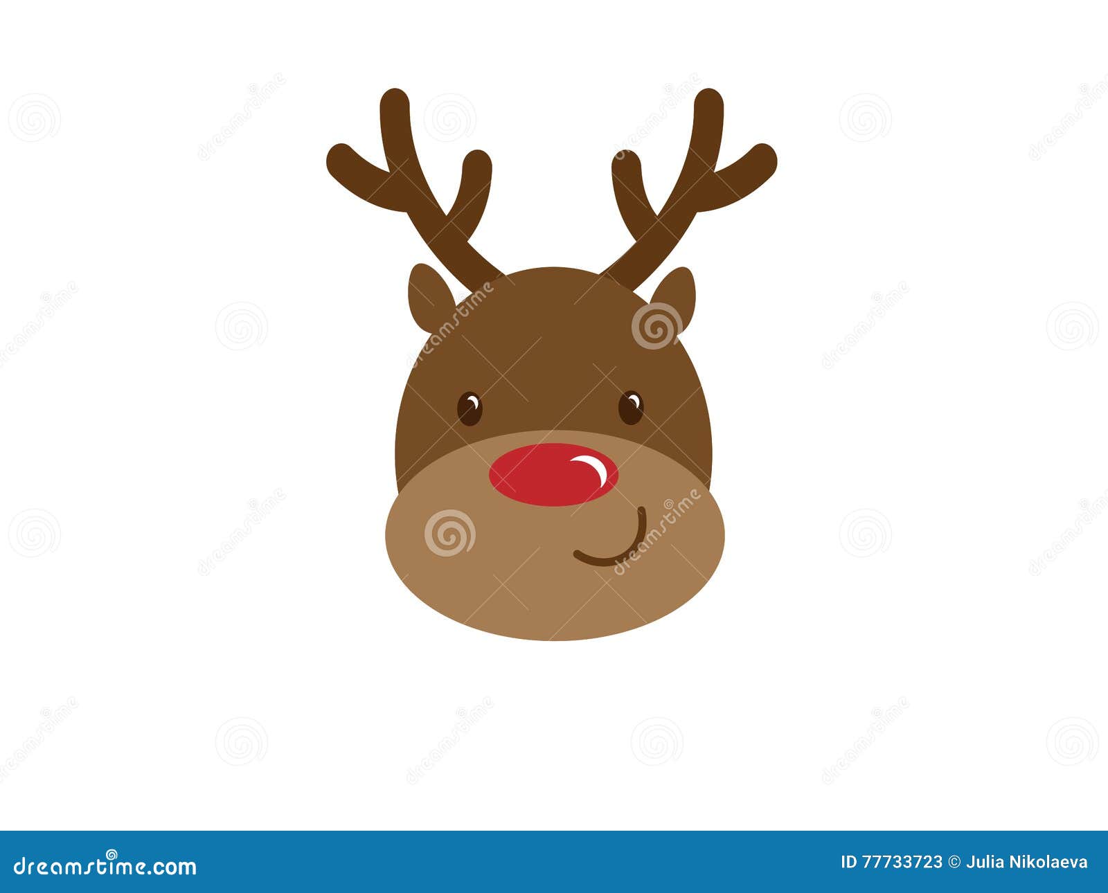 Download Cartoon deer face stock vector Illustration of brown