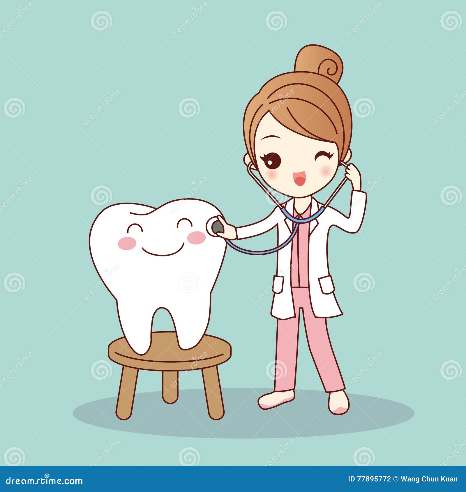 Cartoon Dentist Doctor Touch Icon | CartoonDealer.com #69084277