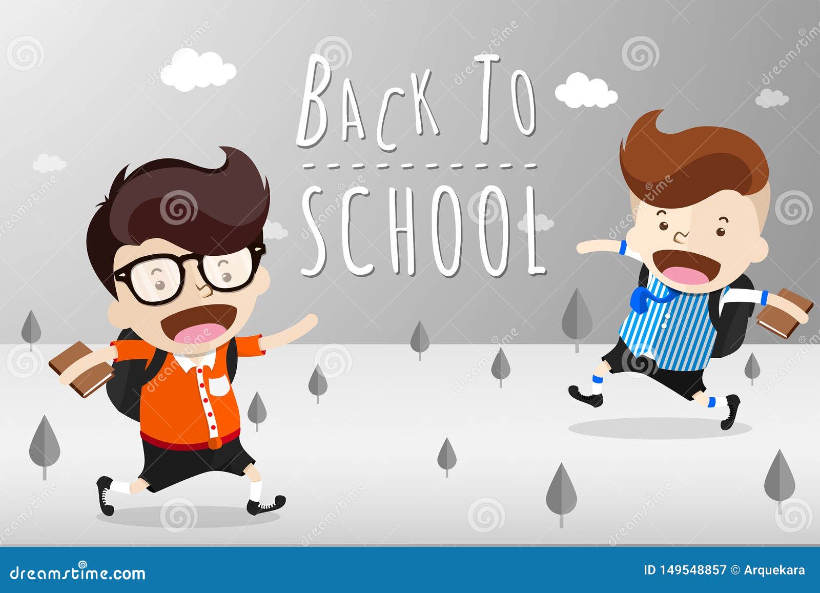 Cartoon Design For Back To School Event Stock Vector Illustration Of Happy Vector Cartoon Design For Back To School Event Stock Vector Illustration Of Happy Vector