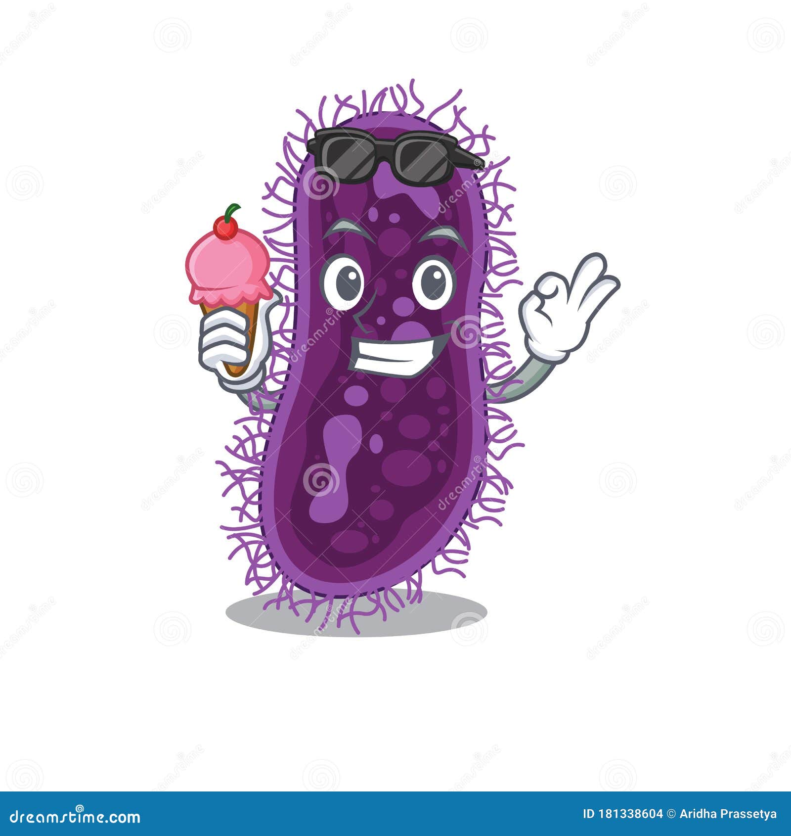 Cartoon Design Concept of Lactobacillus Rhamnosus Bacteria Having an ...