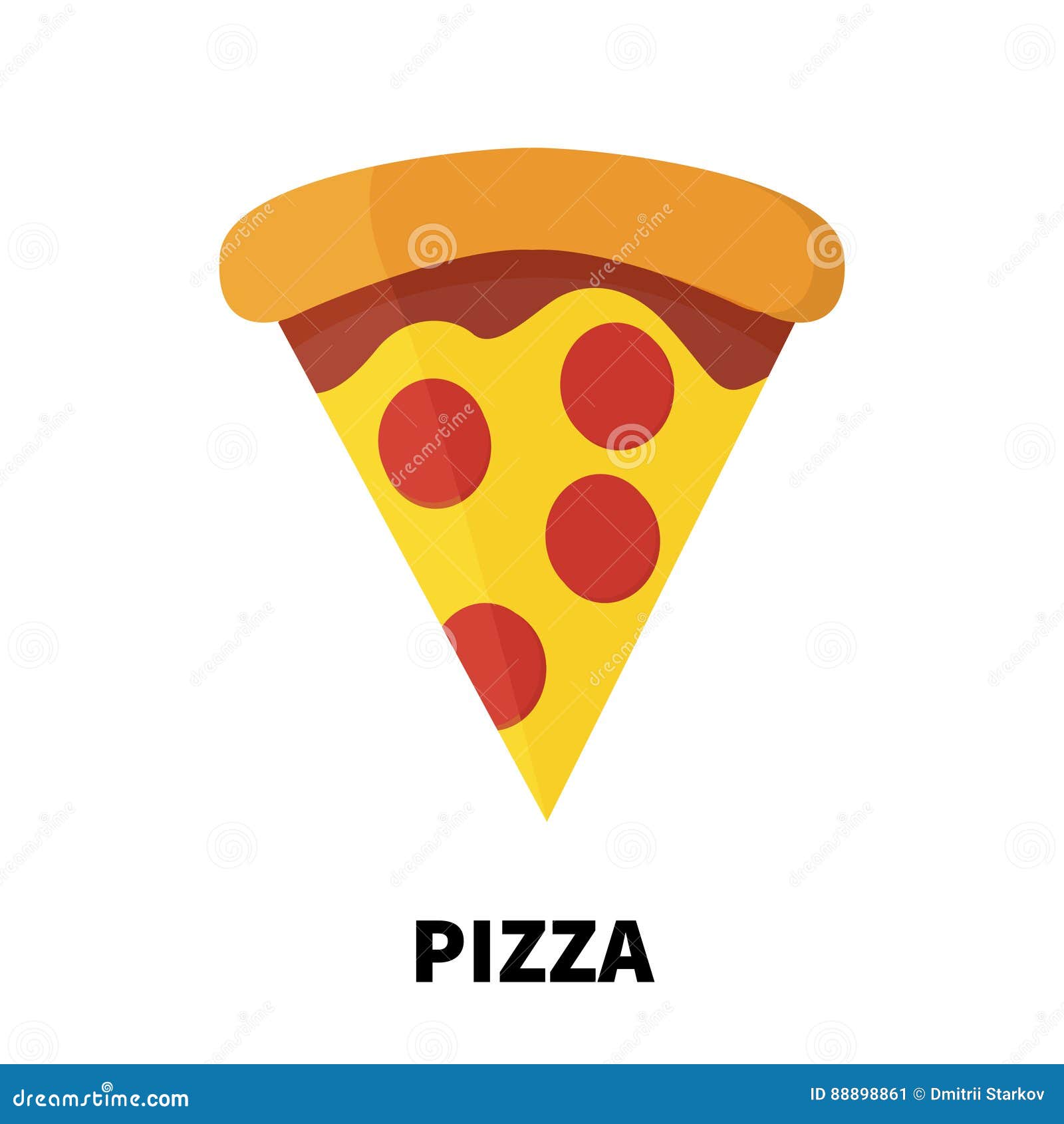 Simple yellow and black pizza logos for delivery, bakery, product