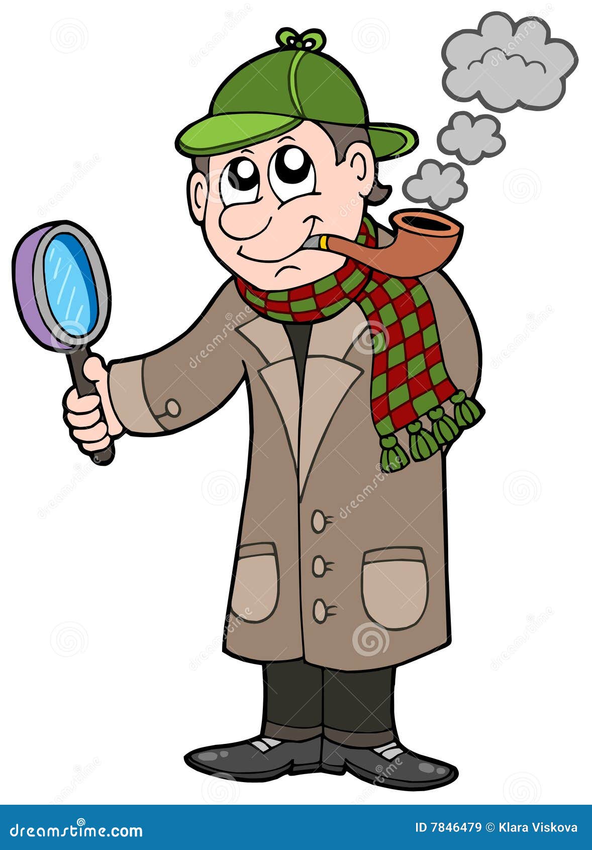 Cartoon Detective Royalty Free Stock Images Image 7846479