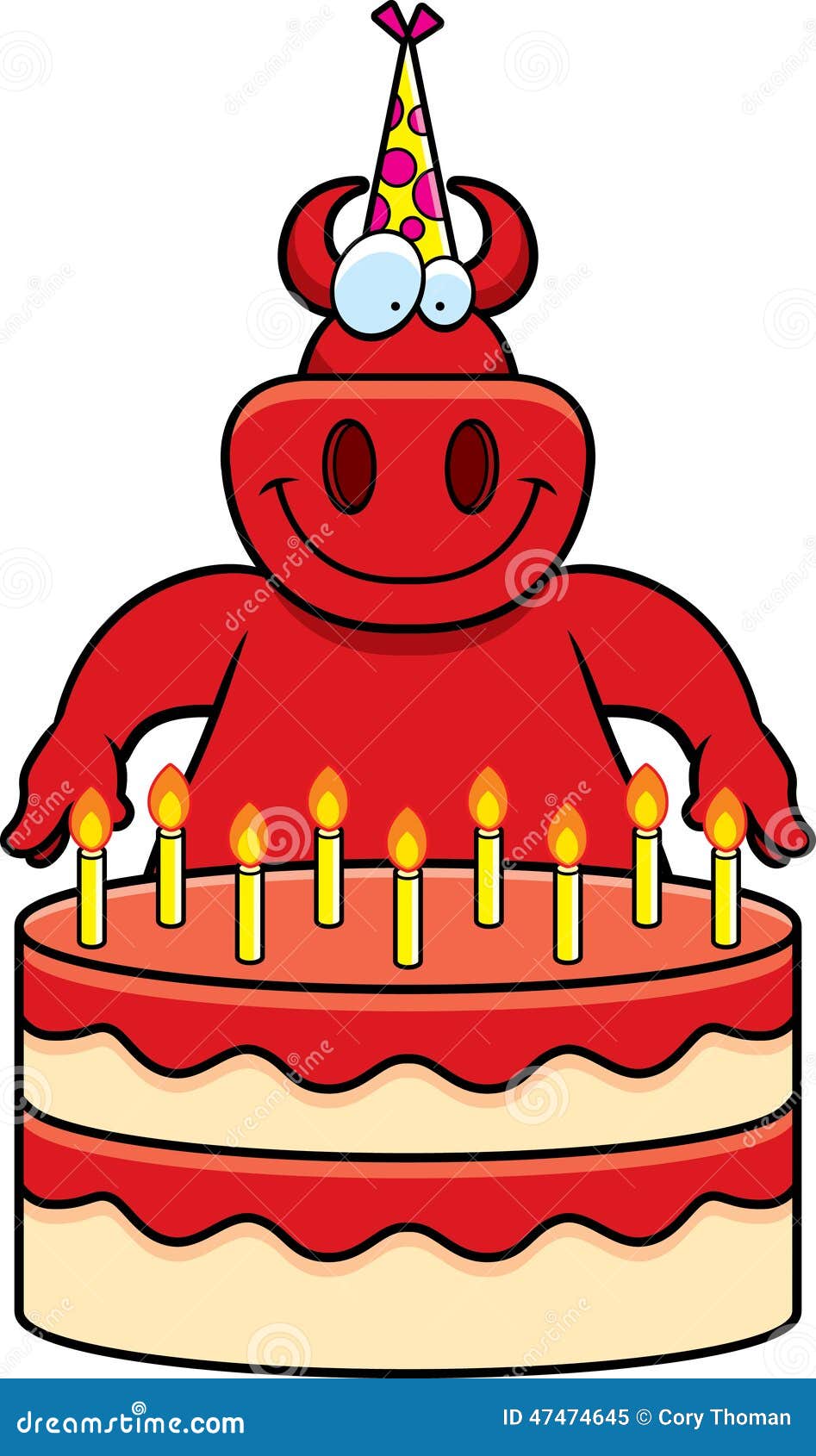 Cartoon Devil Birthday stock vector. Illustration of animal 47474645