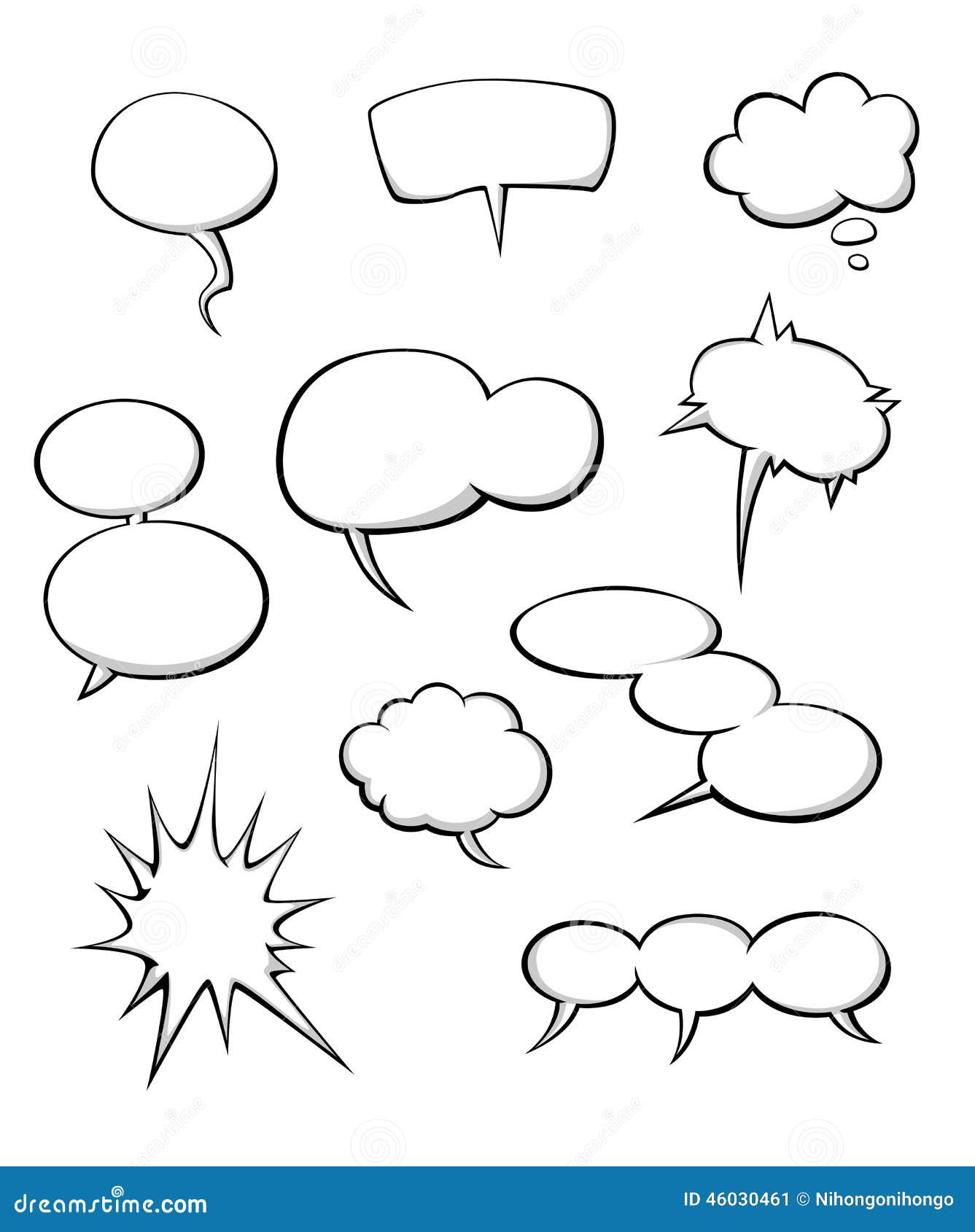 cartoon dialog clouds