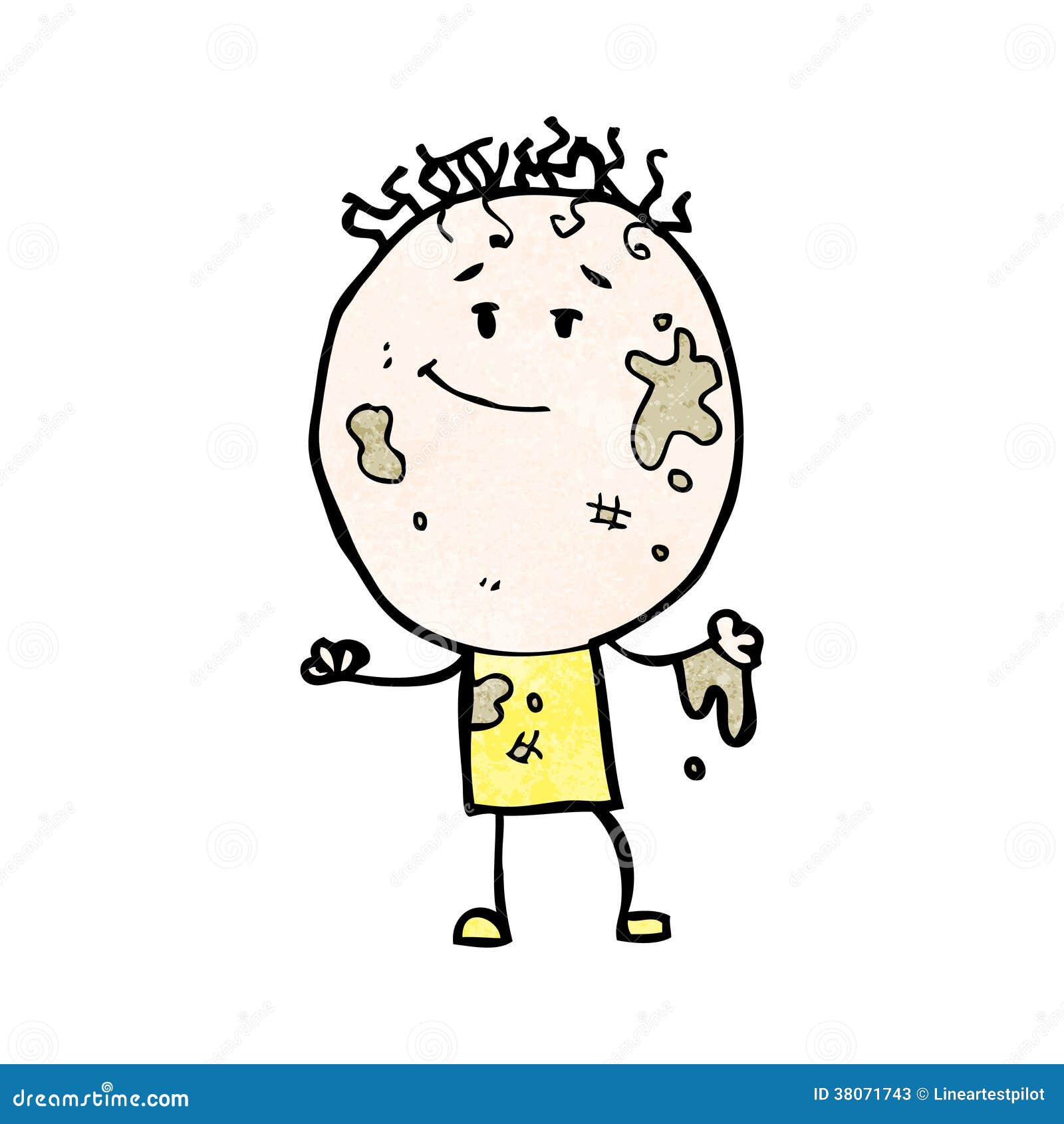 Cartoon dirty boy stock vector. Illustration of smelly - 38071743