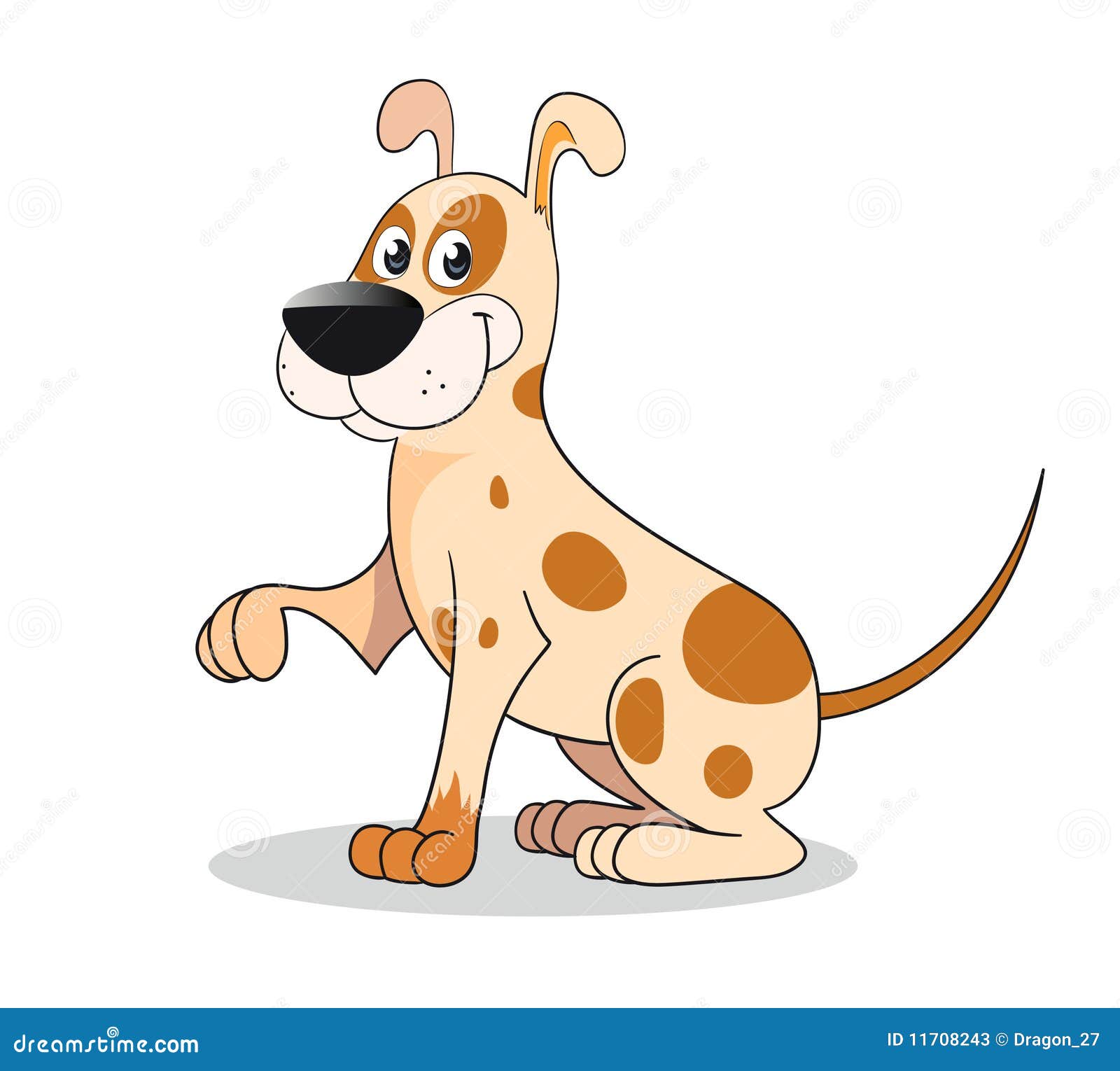 Cartoon dog stock vector. Illustration of mascot, puppy - 11708243