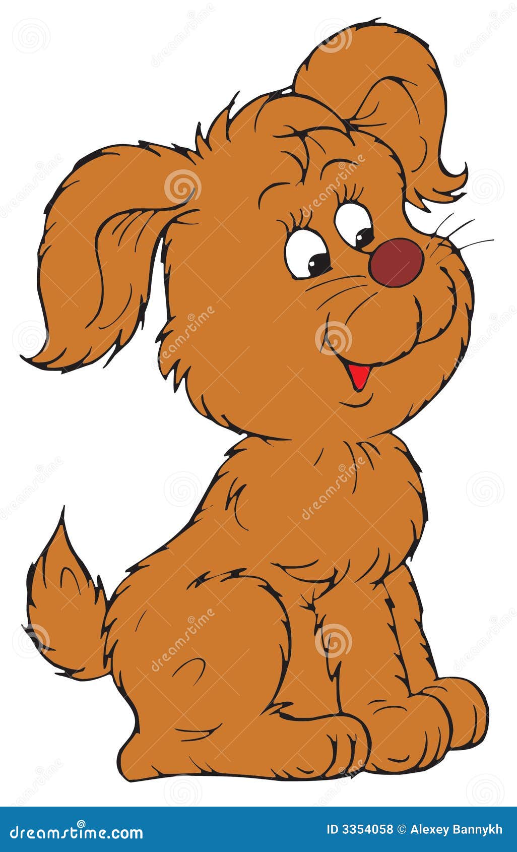 Cartoon dog stock vector. Illustration of comical, adorable - 3354058