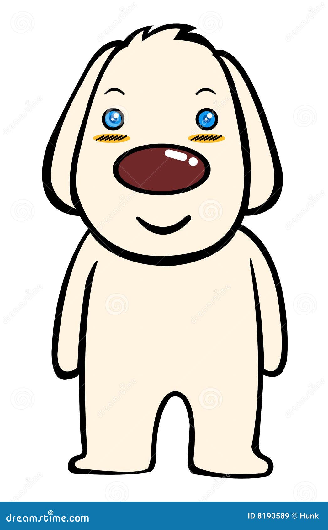 Cartoon dog stock vector. Illustration of cartoon, small - 8190589