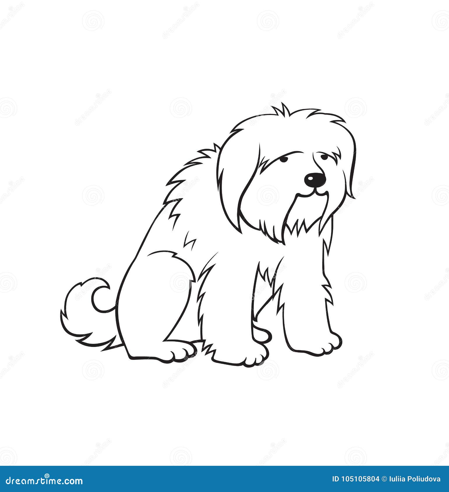 Cartoon dog stock illustration. Illustration of adorable - 105105804